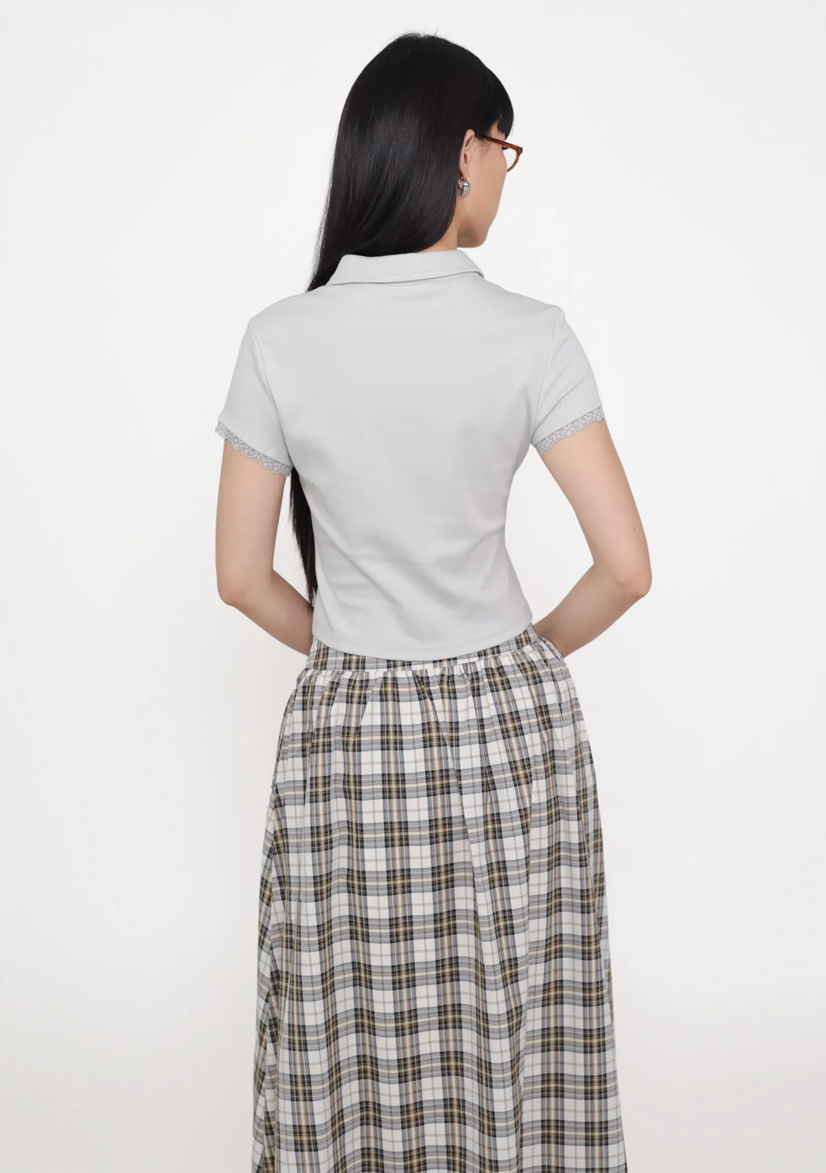 Liana Lace Trim Polo Tee - Image 15