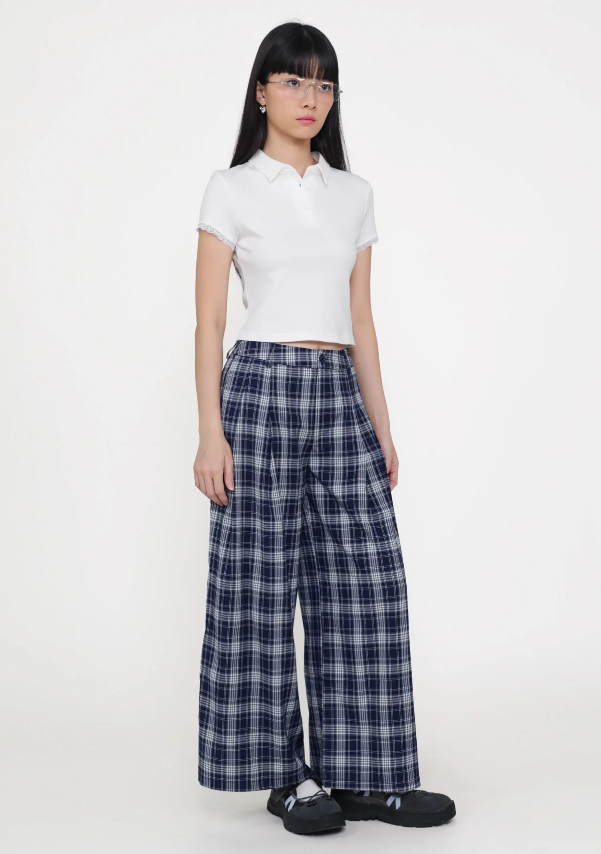 Liana Lace Trim Polo Tee - Image 4