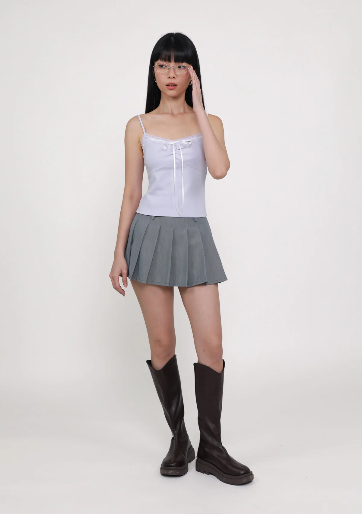 Lila Ribbon Lace Trim Padded Top - Image 13