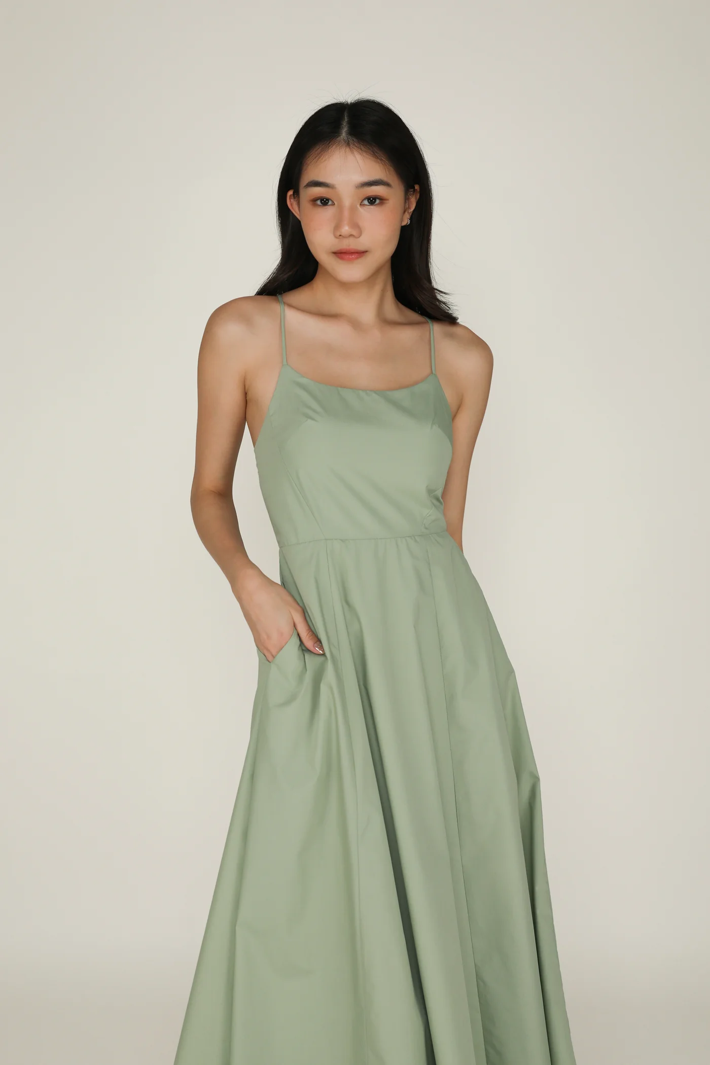 Liliana Flare Padded Maxi Dress - Image 19
