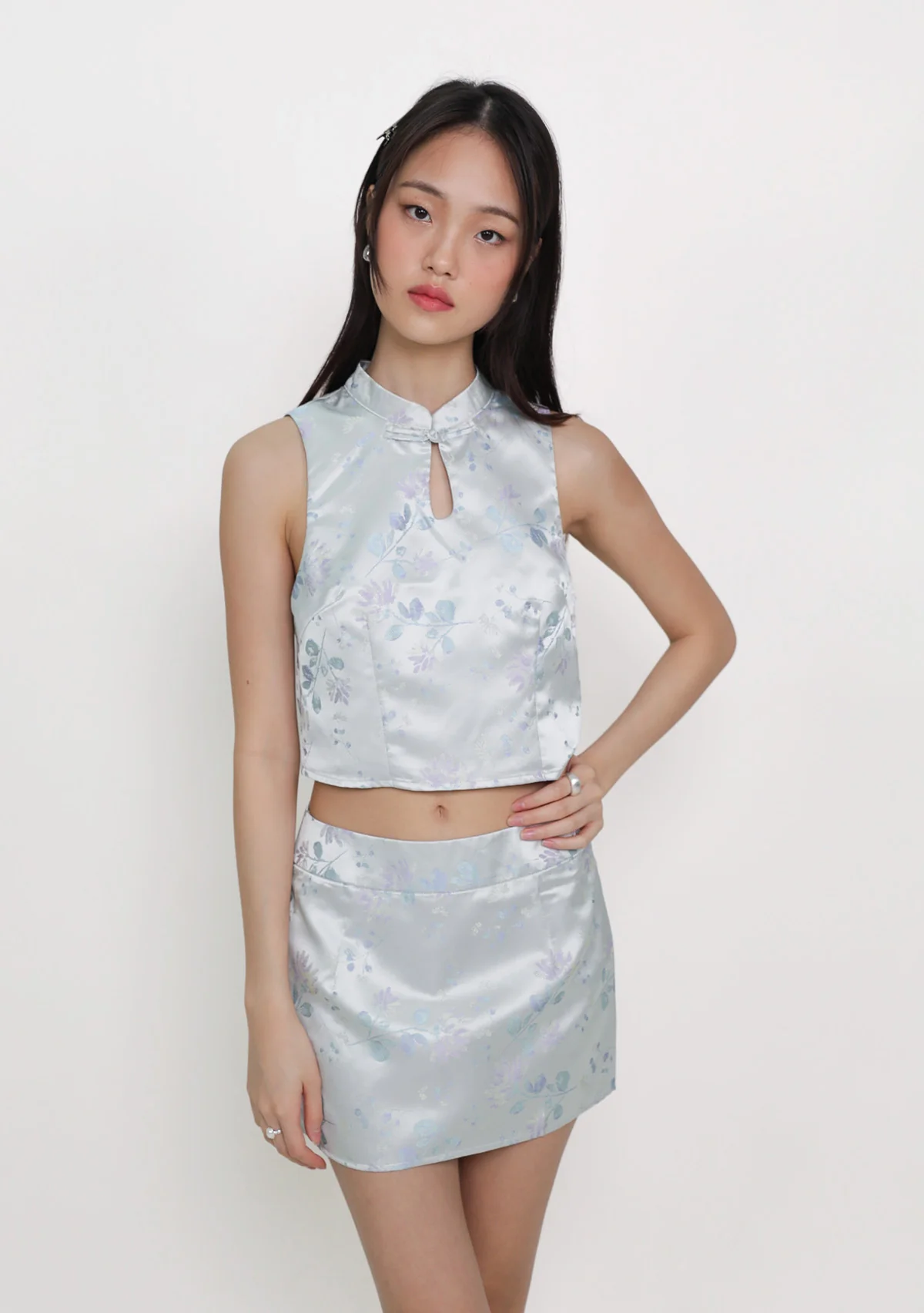 Liora Qipao Cropped Top (Jacquard) - Image 3