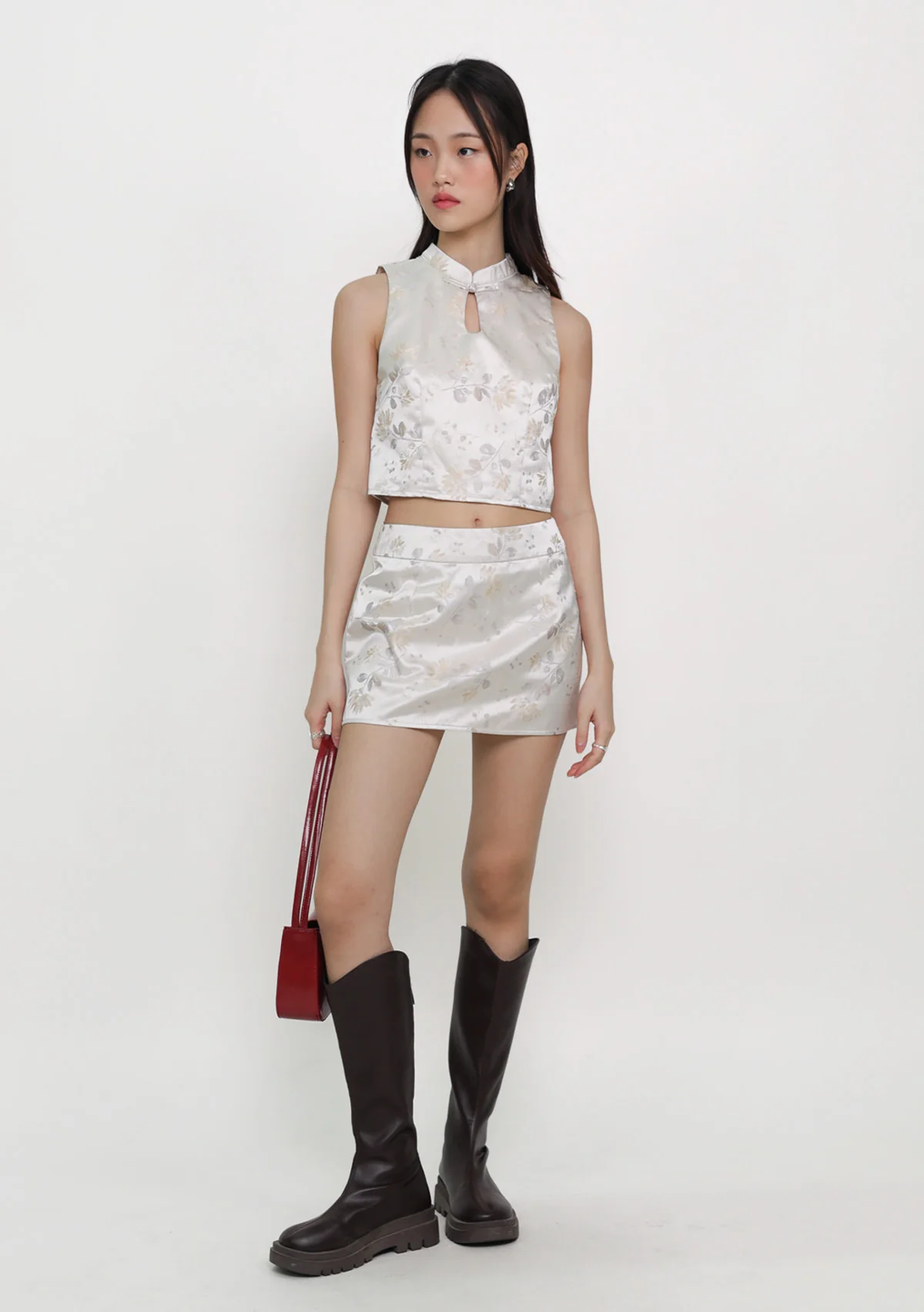 Liora Qipao Cropped Top (Jacquard) - Image 4