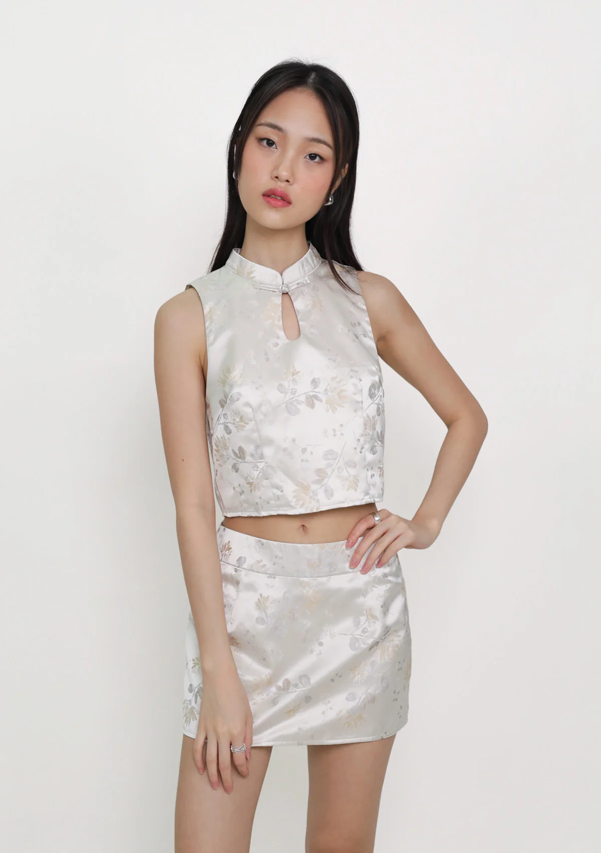 Liora Qipao Cropped Top (Jacquard) - Image 5