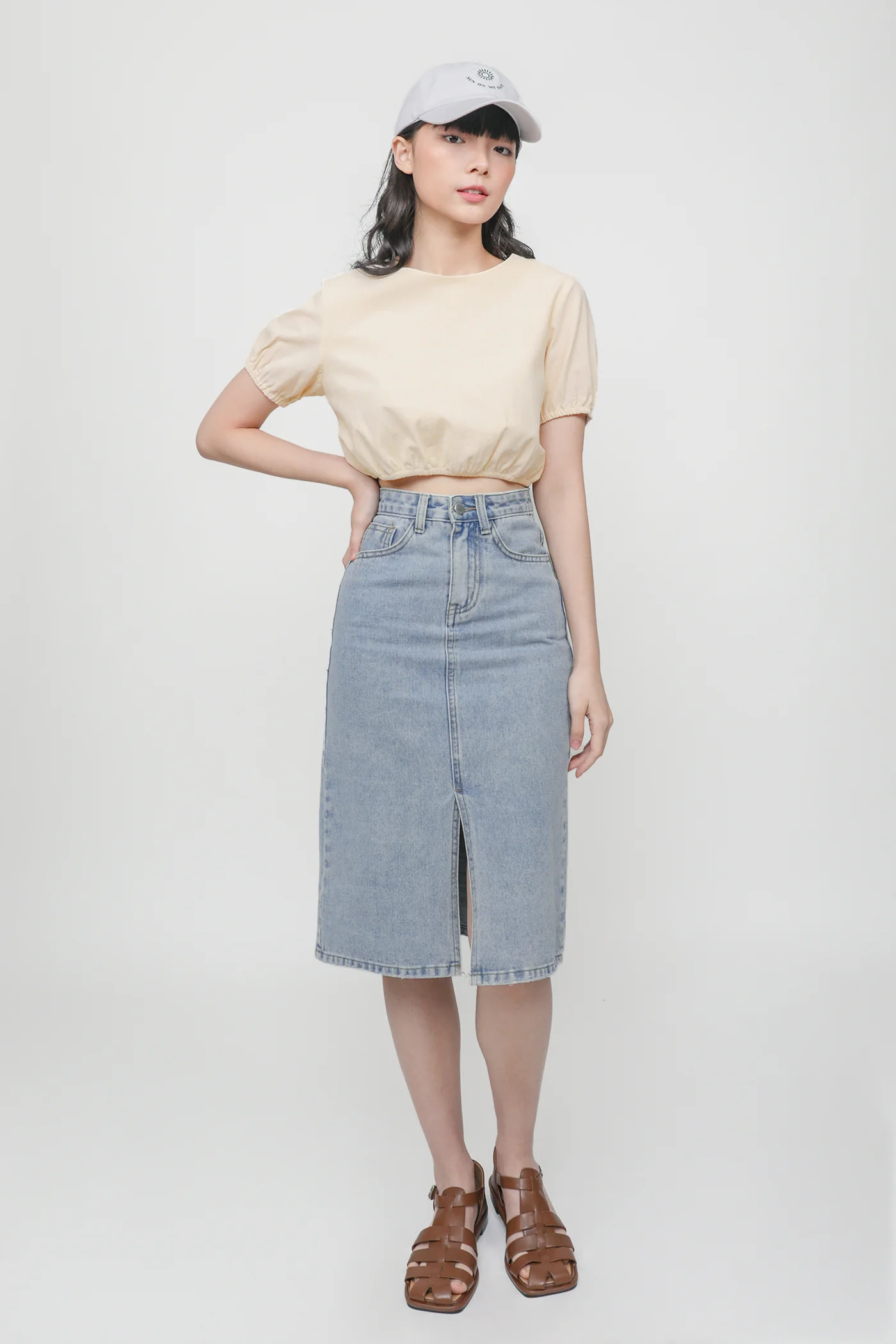 Liv Linen Puffy Sleeve Top - Image 17