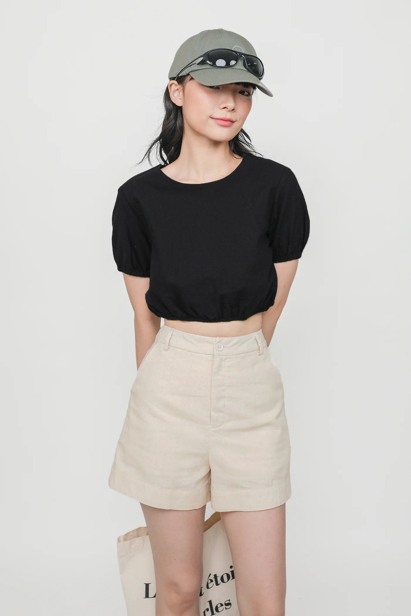 Liv Linen Puffy Sleeve Top - Image 2