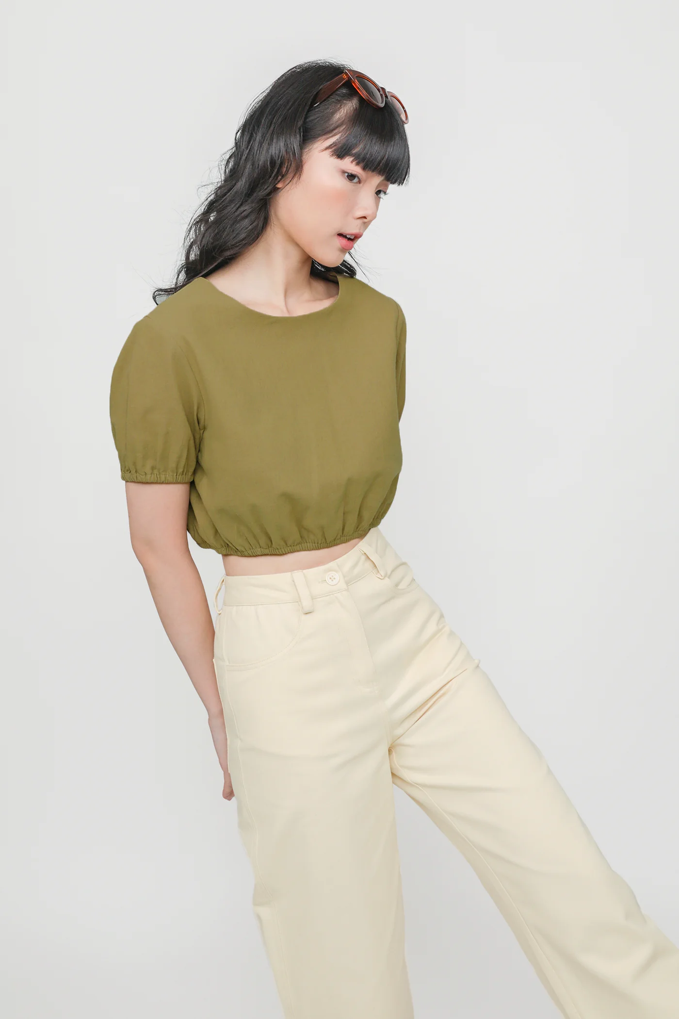 Liv Linen Puffy Sleeve Top - Image 25