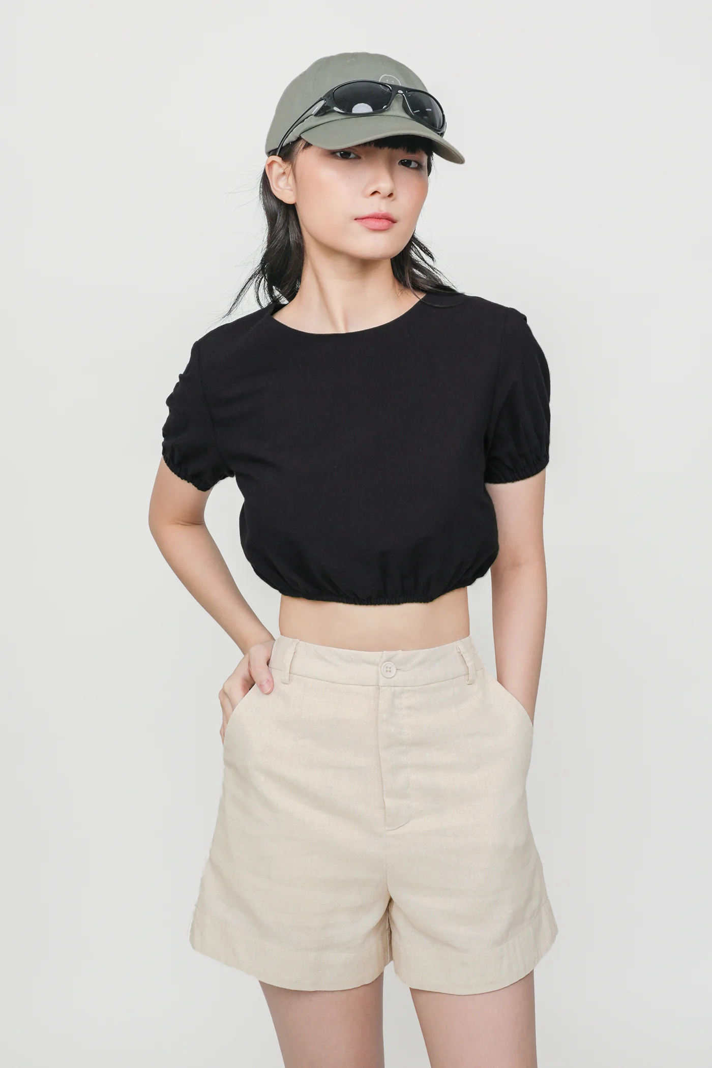 Liv Linen Puffy Sleeve Top - Image 5