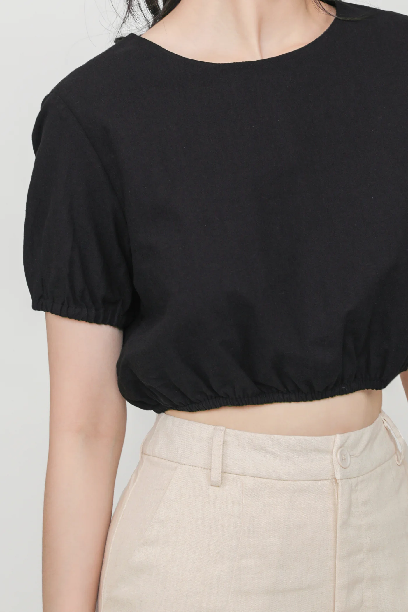 Liv Linen Puffy Sleeve Top - Image 6