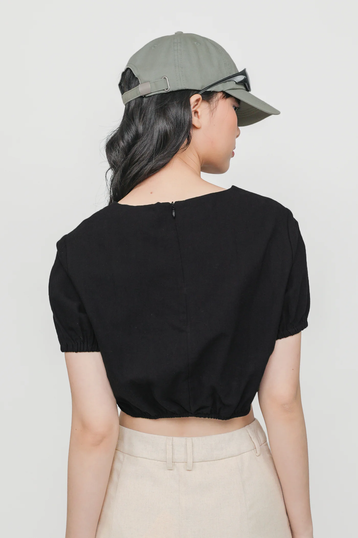Liv Linen Puffy Sleeve Top - Image 7