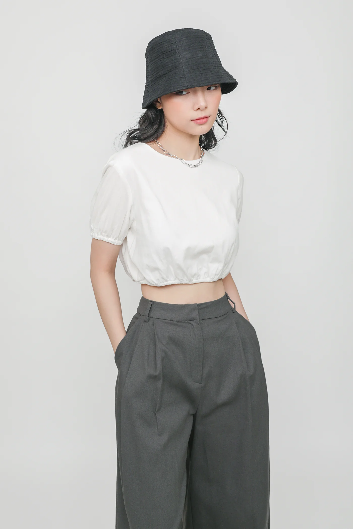 Liv Linen Puffy Sleeve Top - Image 9