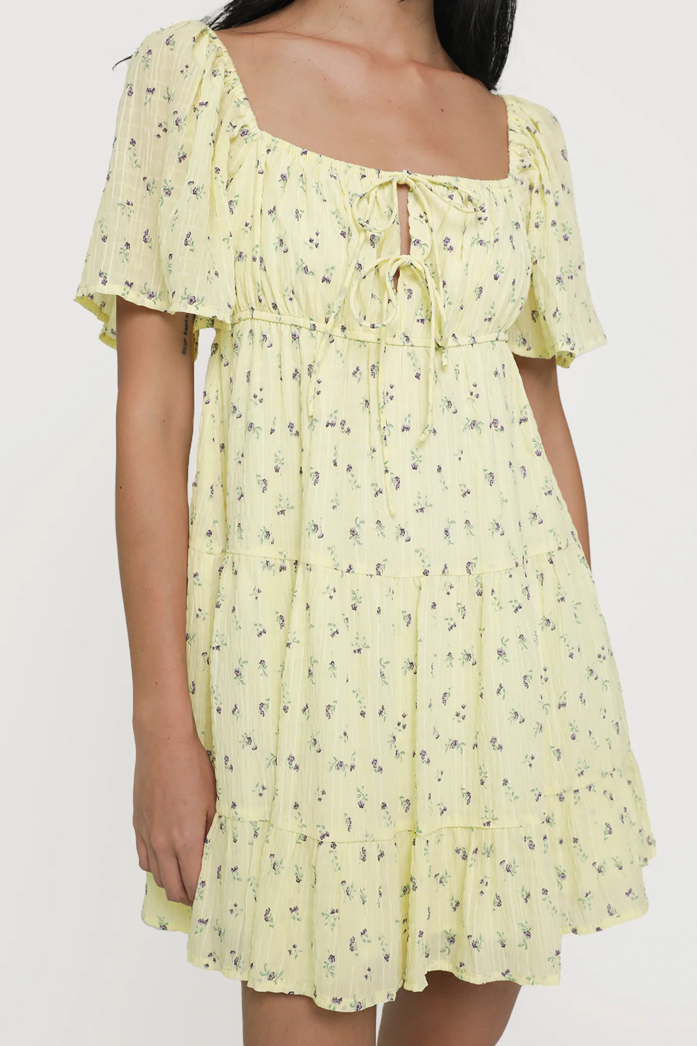 Loreine Flare Sleeve Dress - Image 4