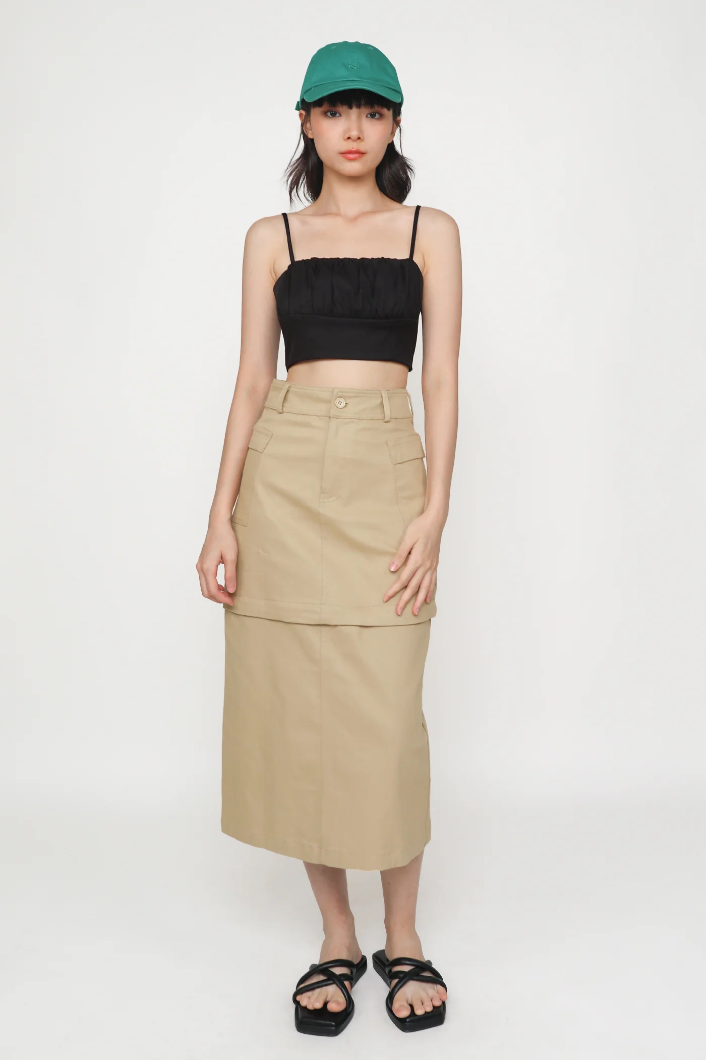 Luisa Ruched Crop Spag Top - Image 16