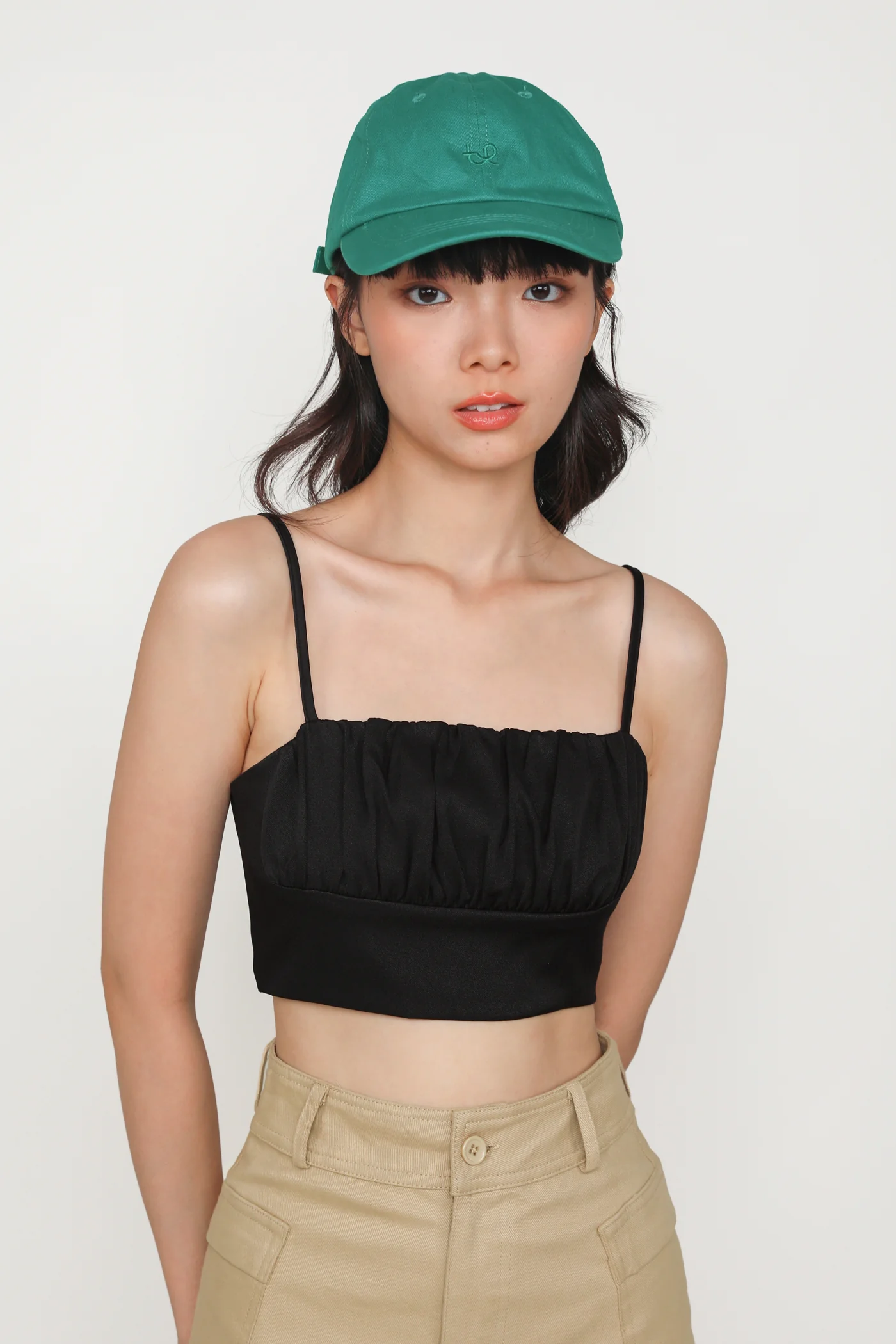 Luisa Ruched Crop Spag Top - Image 17
