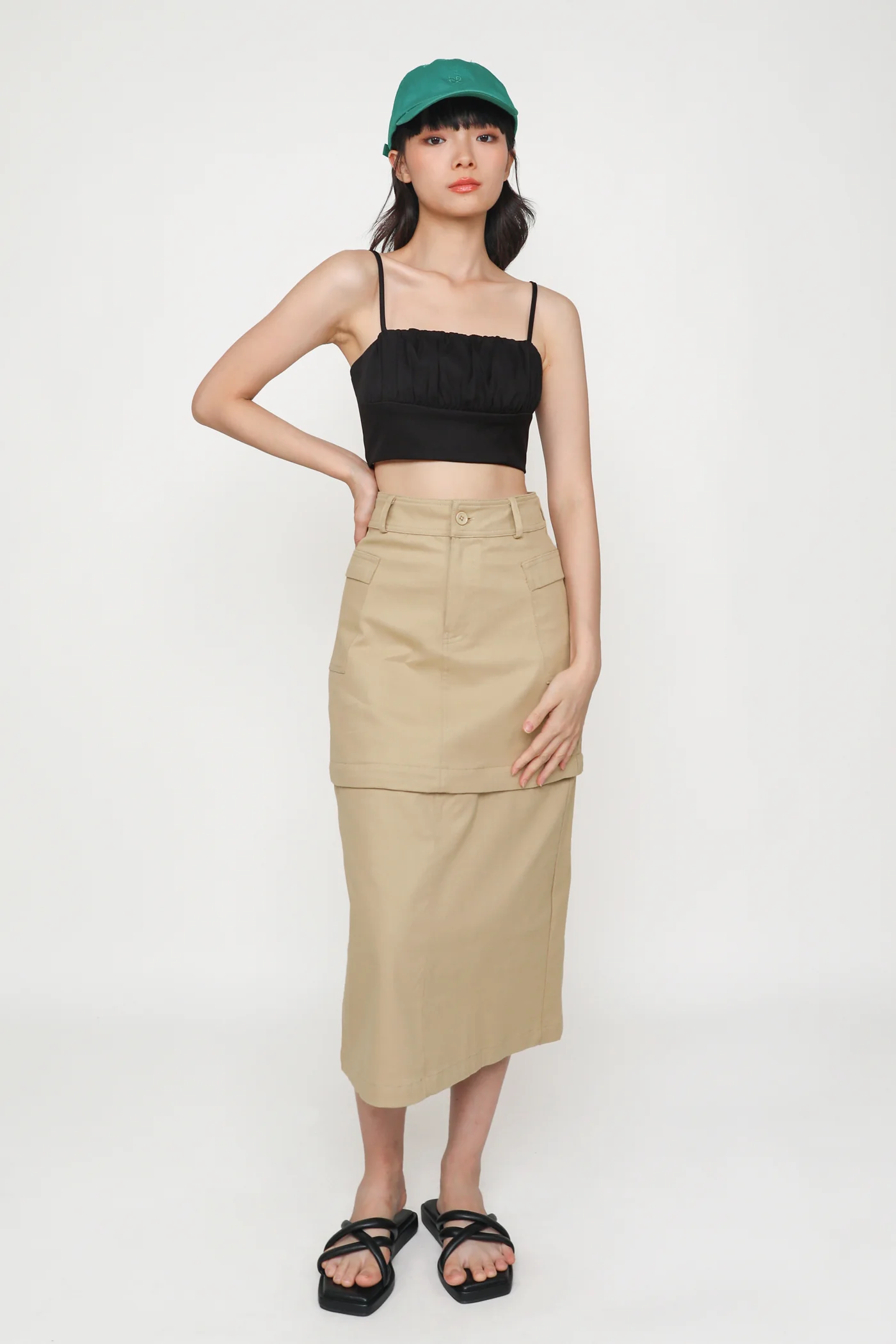 Luisa Ruched Crop Spag Top - Image 20