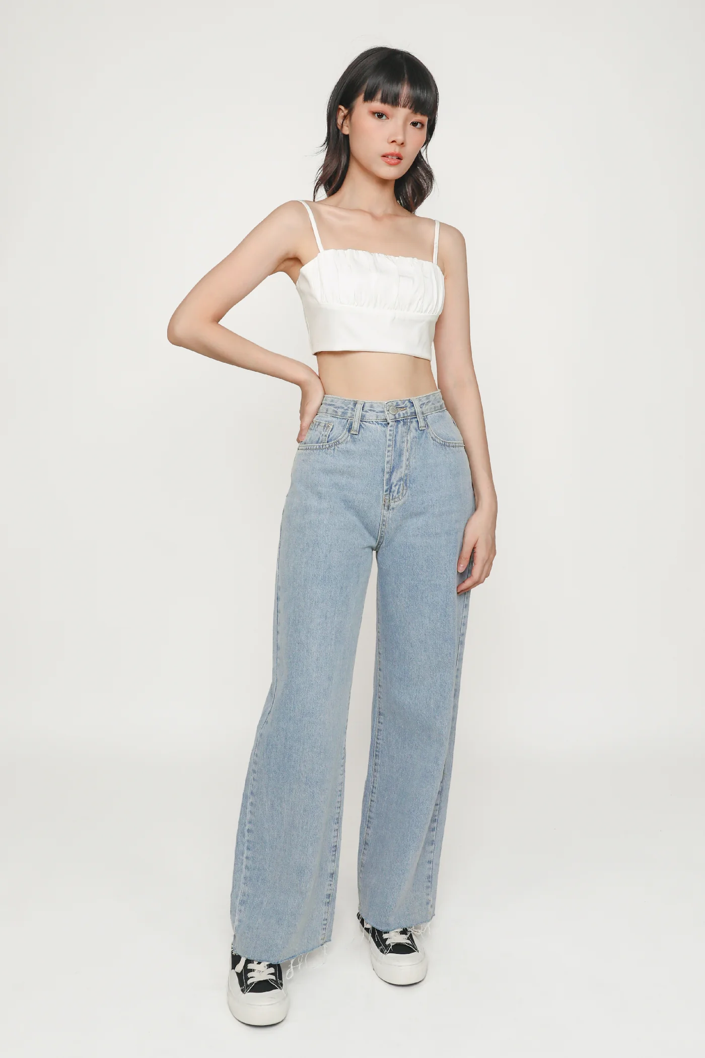 Luisa Ruched Crop Spag Top - Image 6