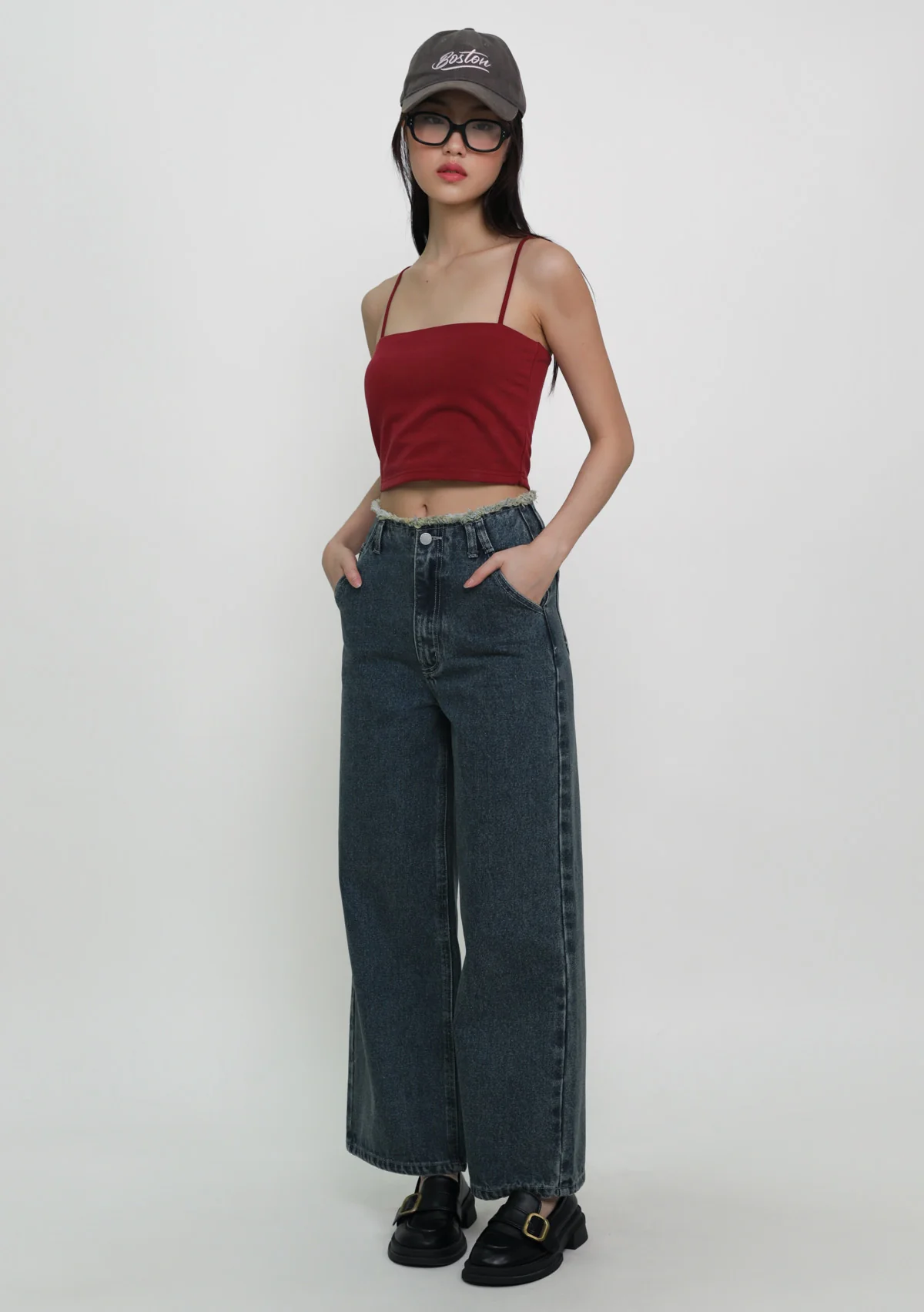 Luka Frayed Waist Denim Jeans - Image 2