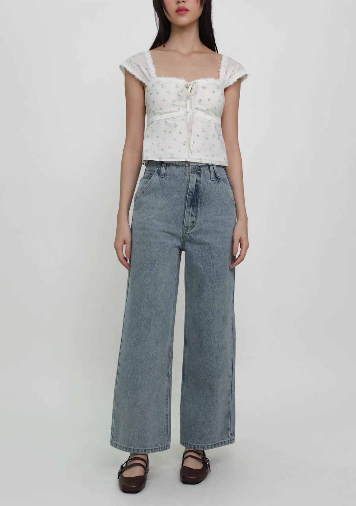 Luka Frayed Waist Denim Jeans - Image 3