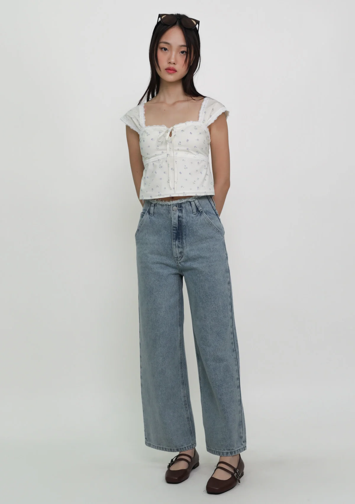 Luka Frayed Waist Denim Jeans - Image 5