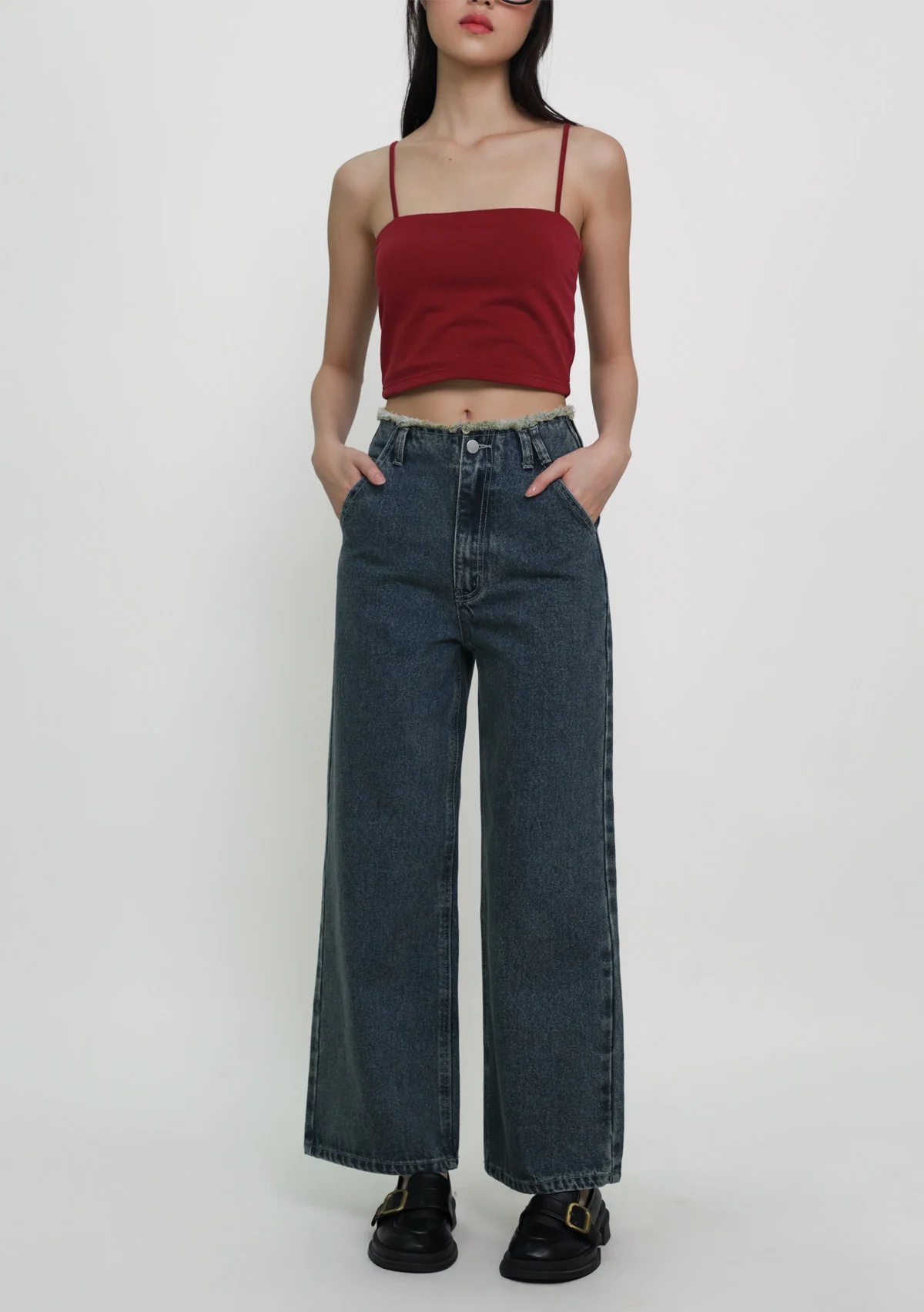 Luka Frayed Waist Denim Jeans - Image 8
