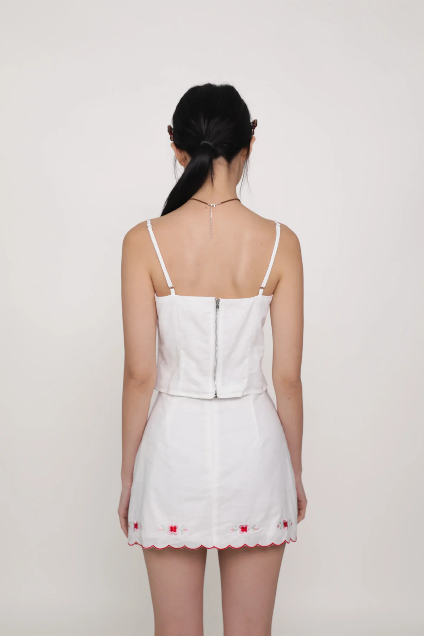Lune Embroidery Scallop Hem Skirt - Image 14