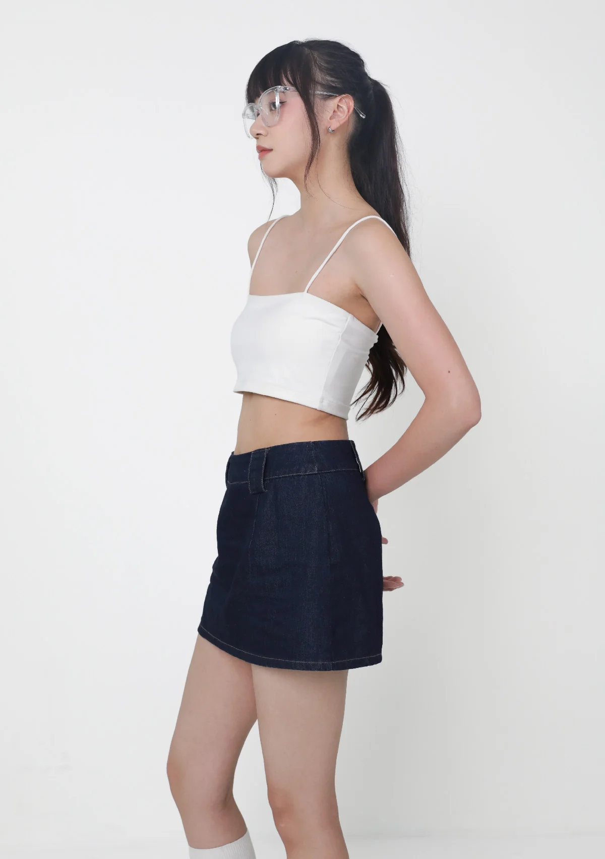Maddie Mid Rise Cotton Skorts - Image 3
