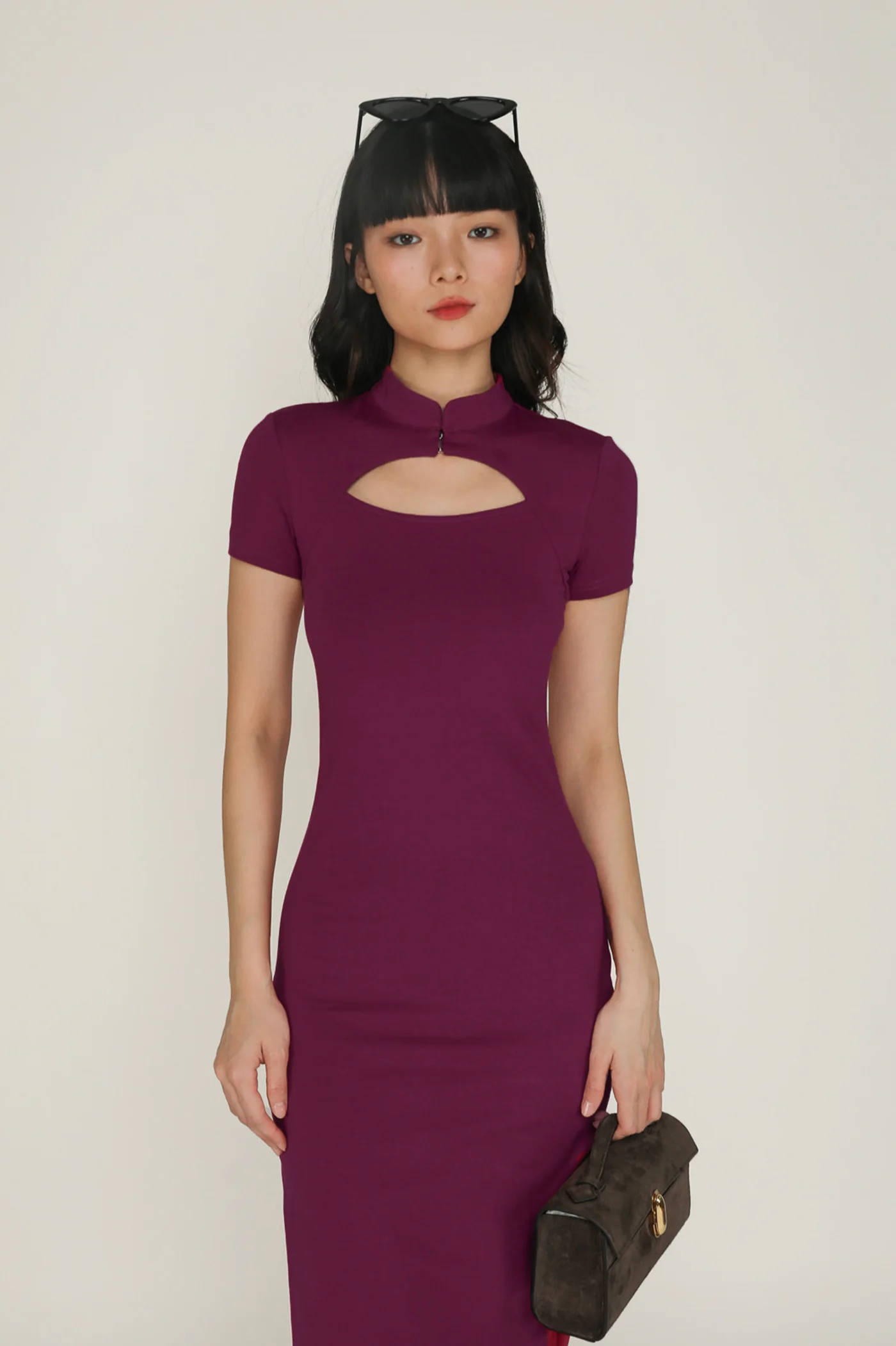 Mae Mandarin Collared Maxi Dress - Image 10