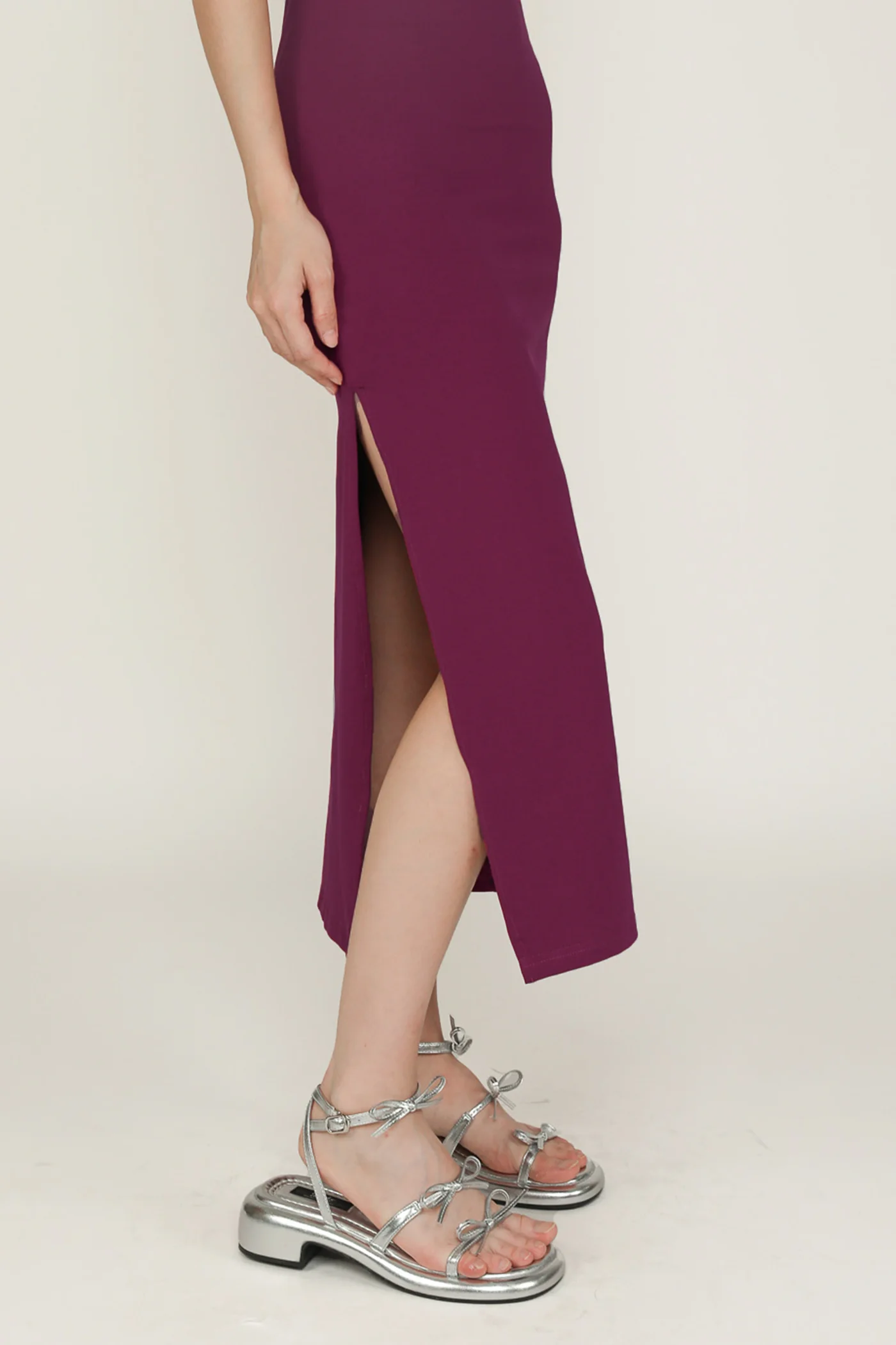 Mae Mandarin Collared Maxi Dress - Image 11