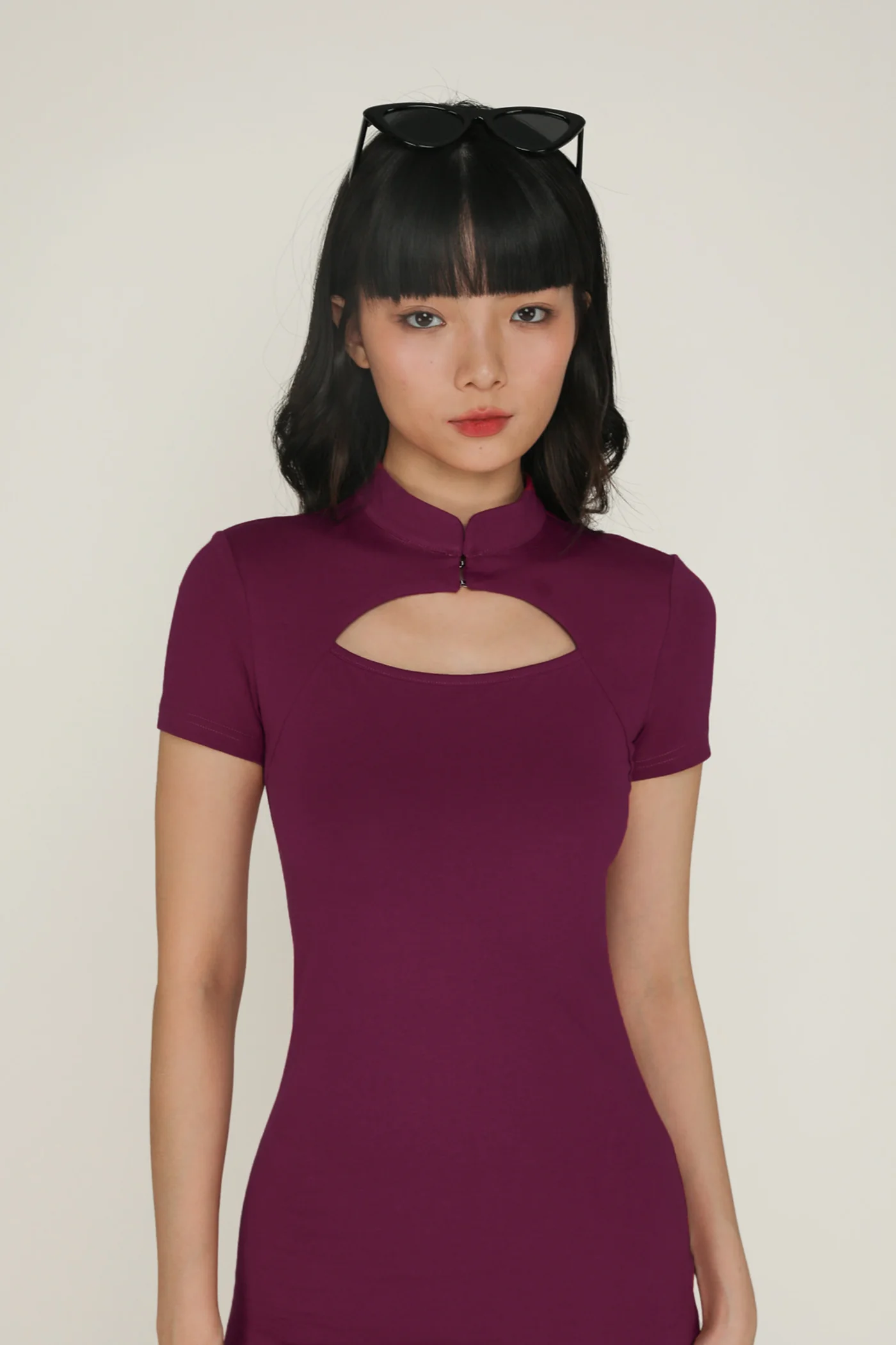 Mae Mandarin Collared Maxi Dress - Image 12