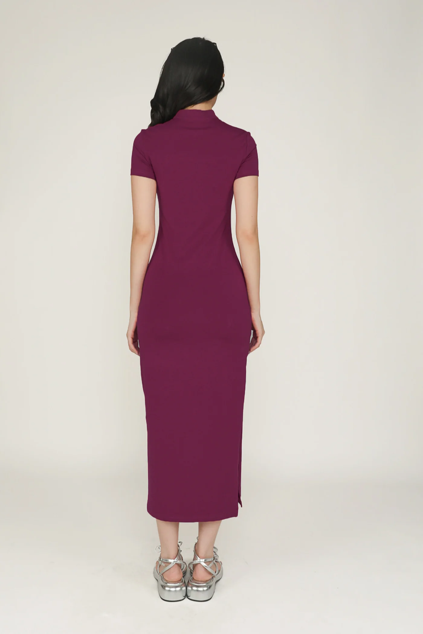 Mae Mandarin Collared Maxi Dress - Image 14
