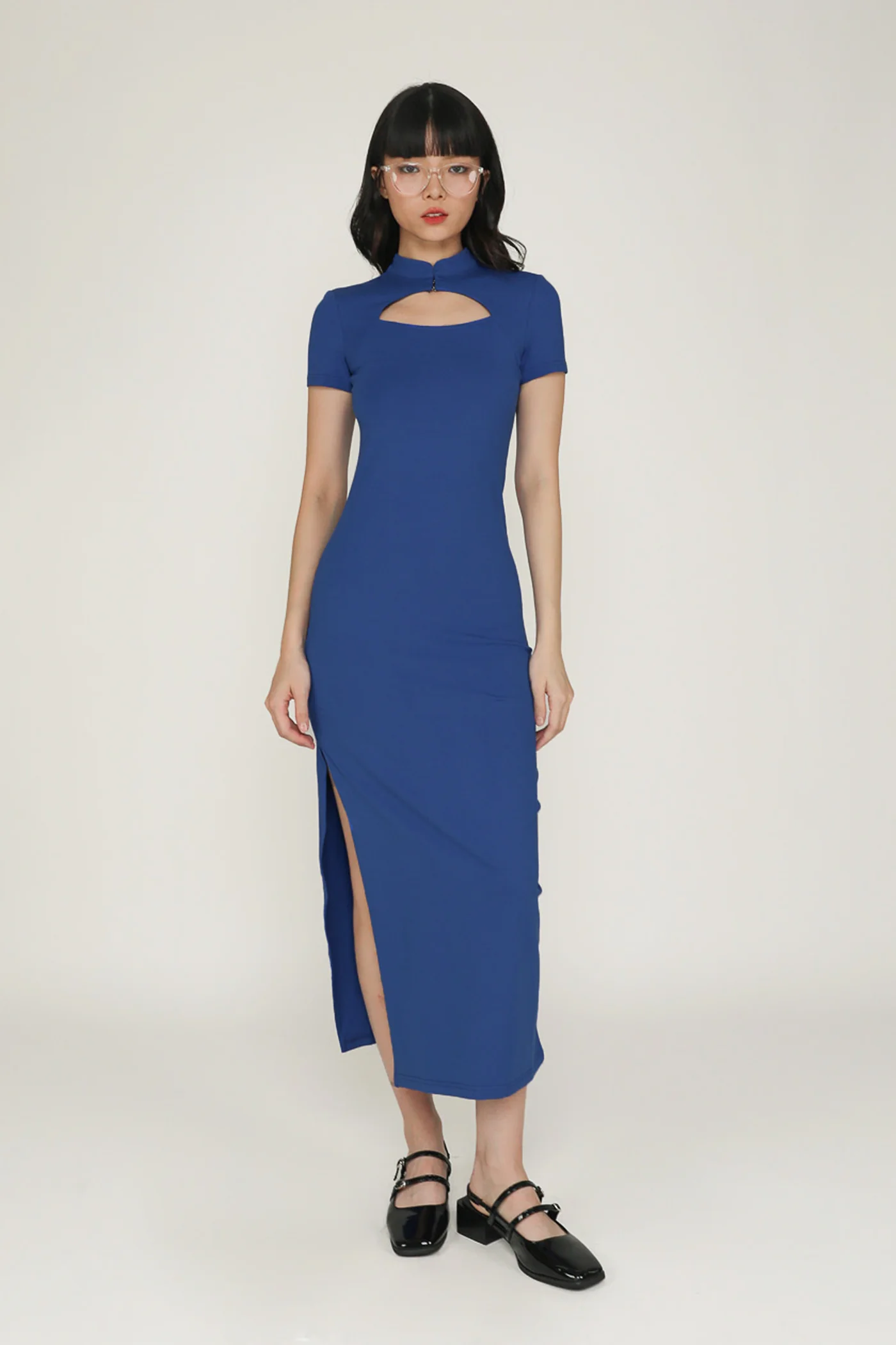 Mae Mandarin Collared Maxi Dress - Image 15