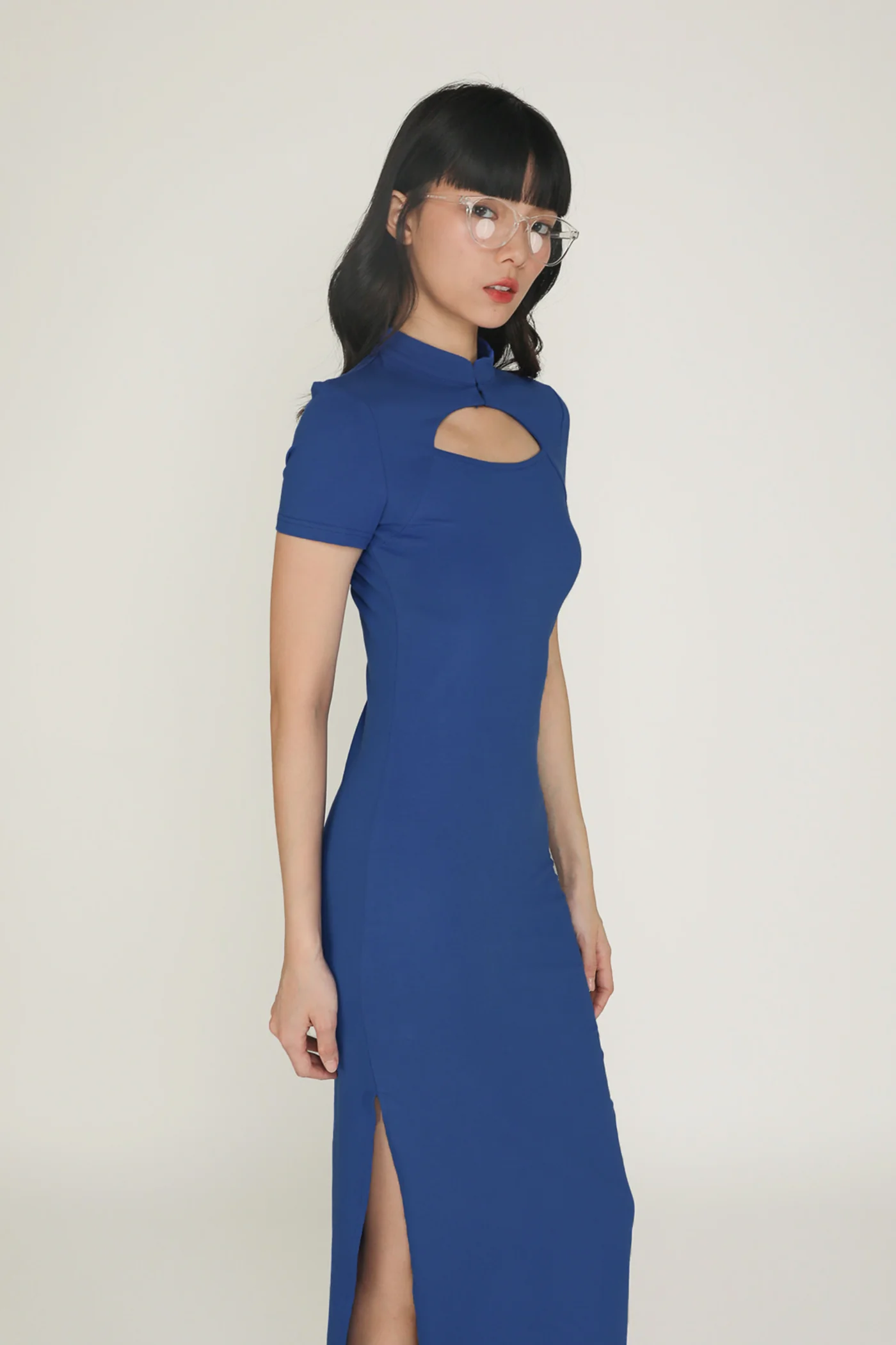 Mae Mandarin Collared Maxi Dress - Image 19
