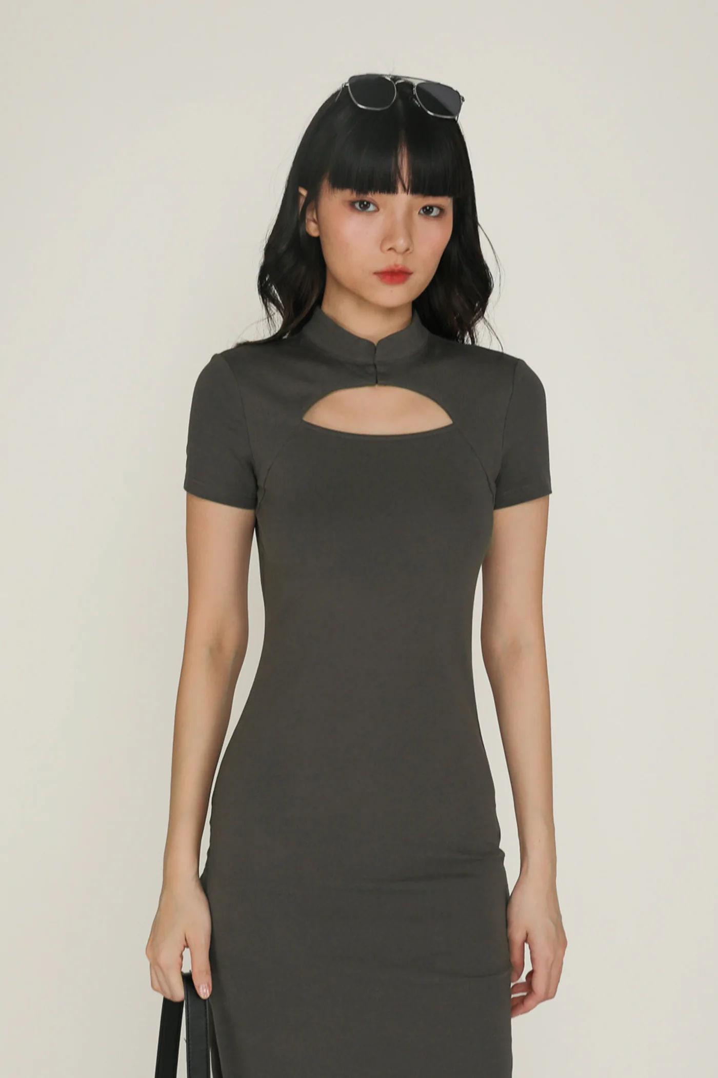 Mae Mandarin Collared Maxi Dress - Image 3