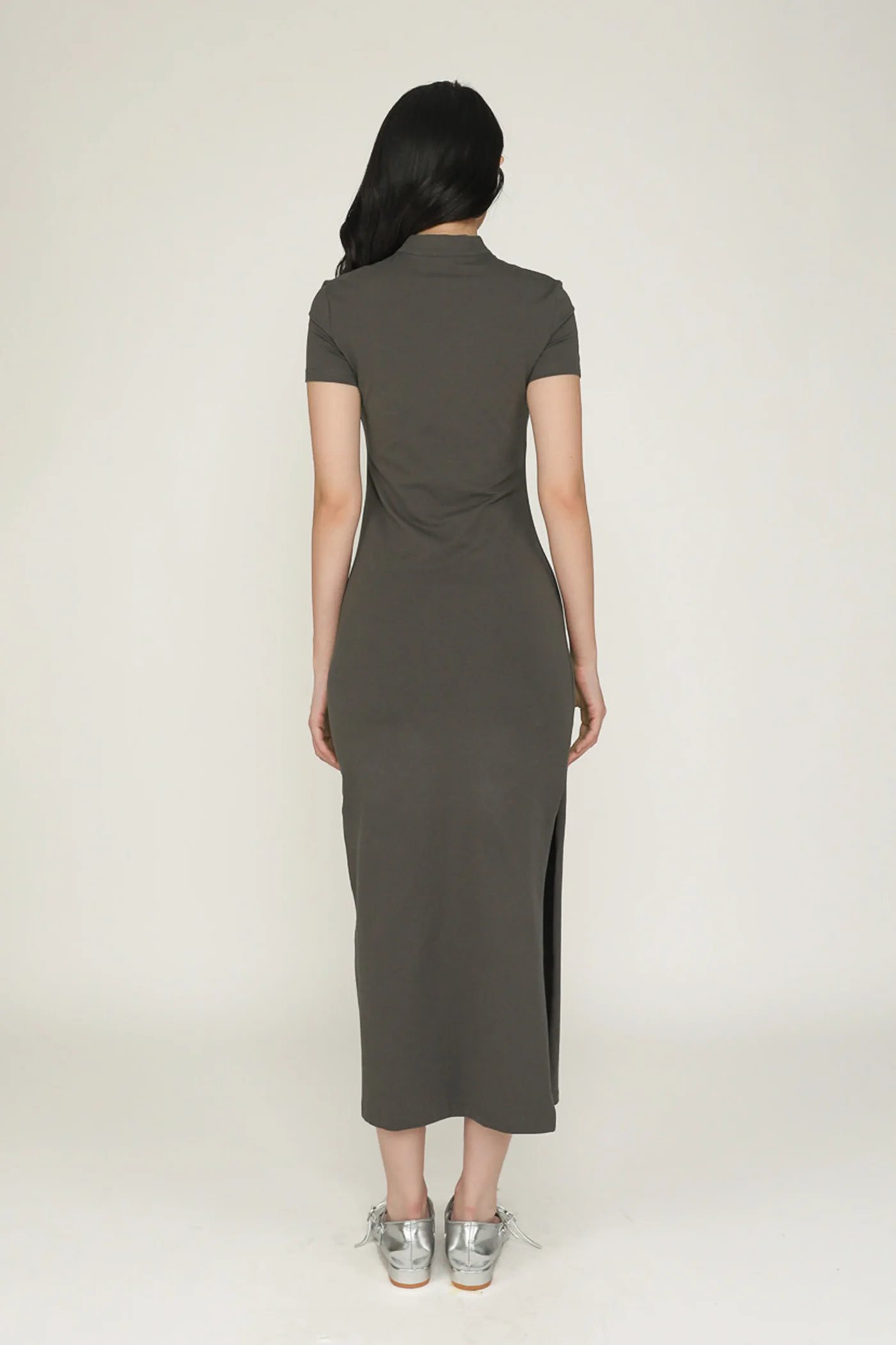 Mae Mandarin Collared Maxi Dress - Image 7