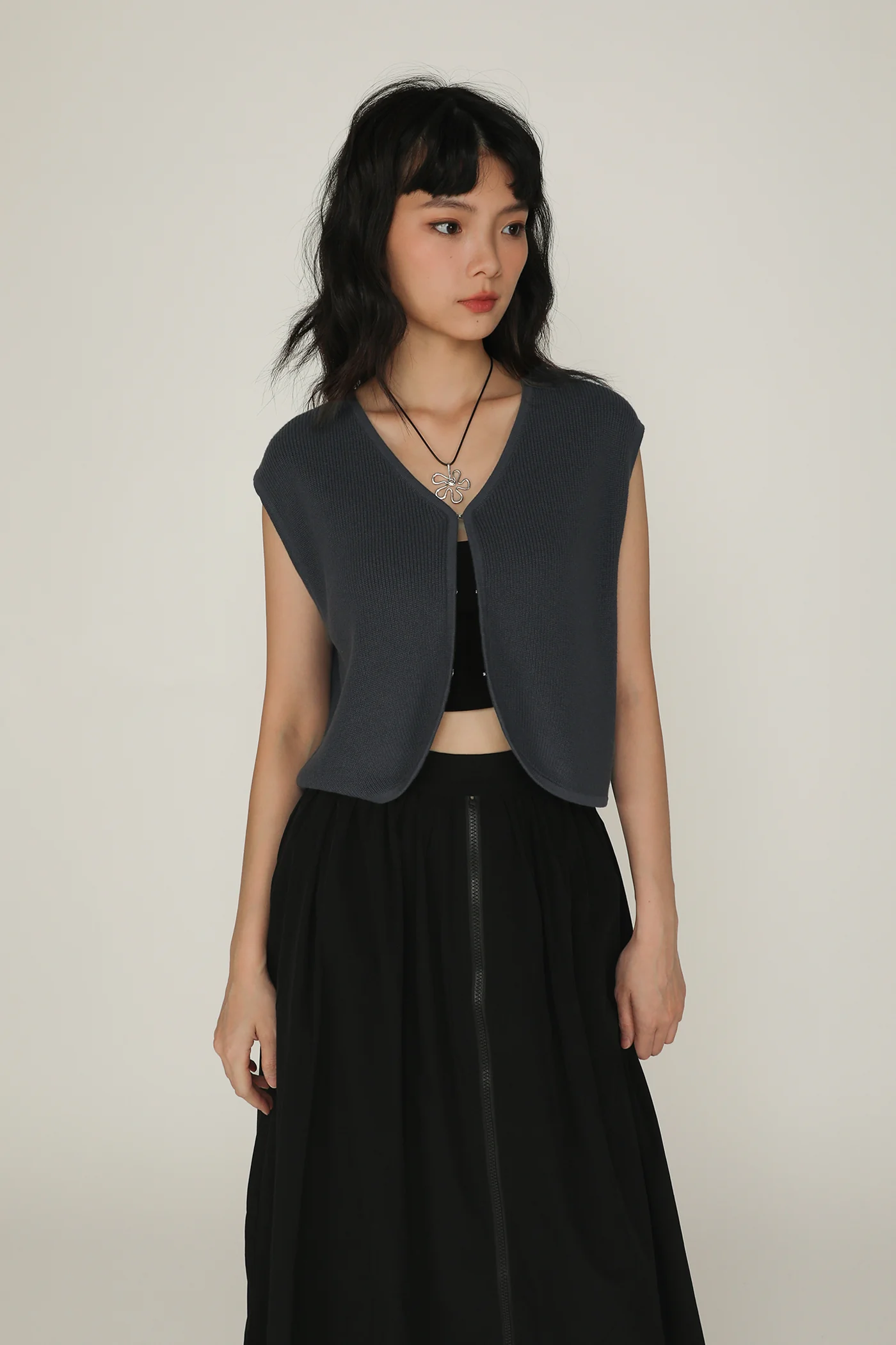 Magnus Nylon Zipper Maxi Skirt - Image 10