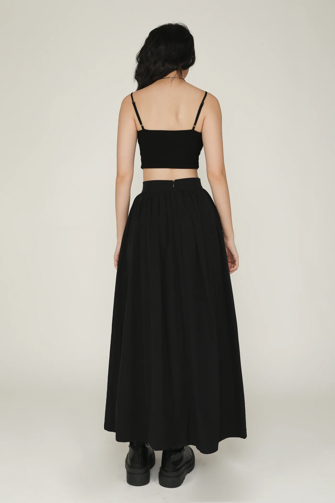 Magnus Nylon Zipper Maxi Skirt - Image 12