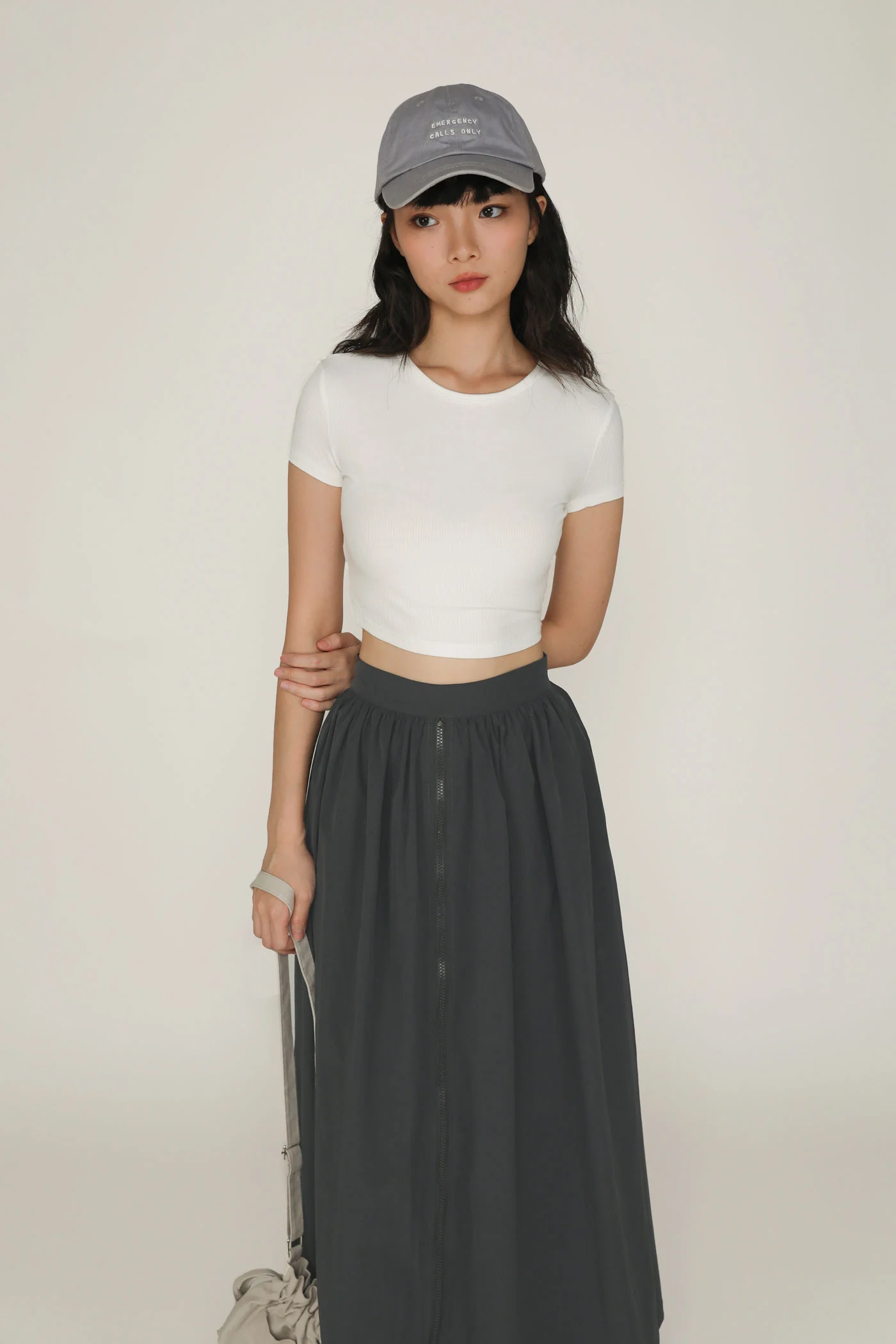 Magnus Nylon Zipper Maxi Skirt - Image 14
