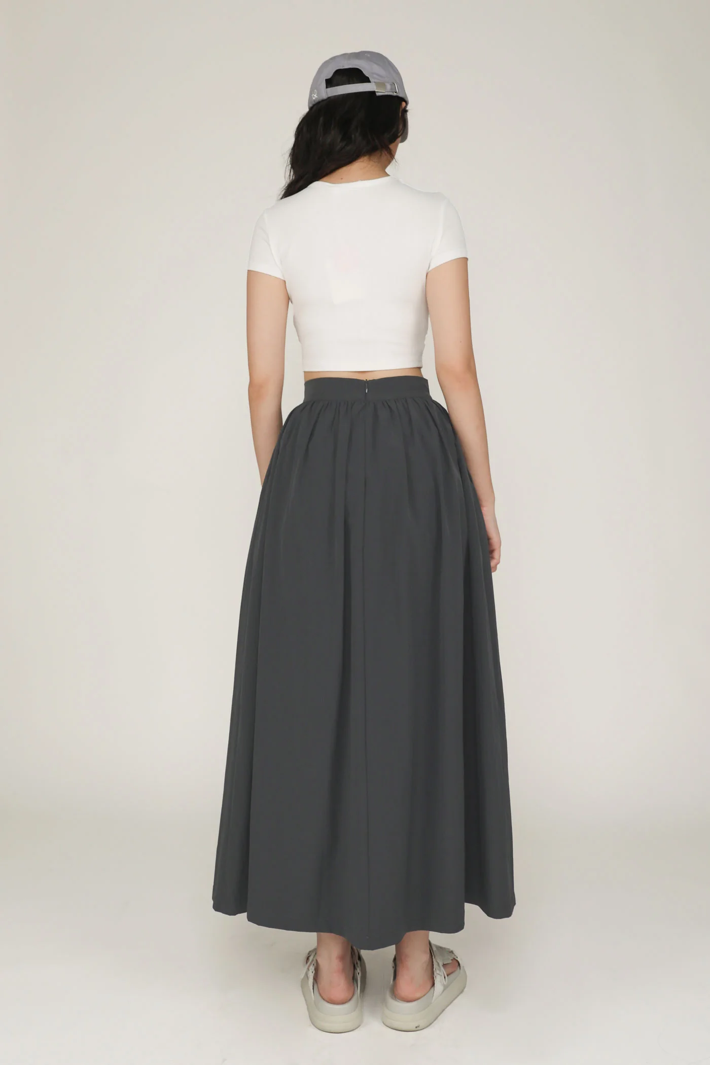 Magnus Nylon Zipper Maxi Skirt - Image 16