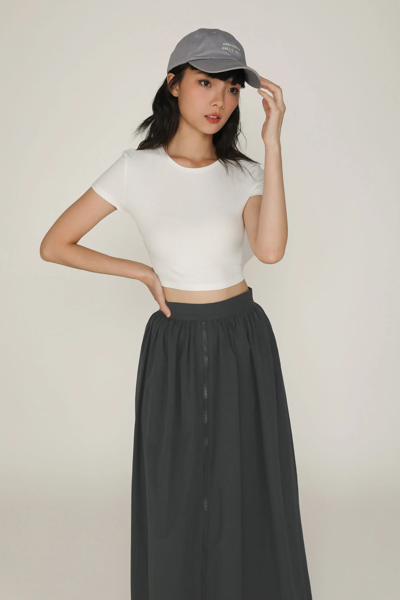 Magnus Nylon Zipper Maxi Skirt - Image 5