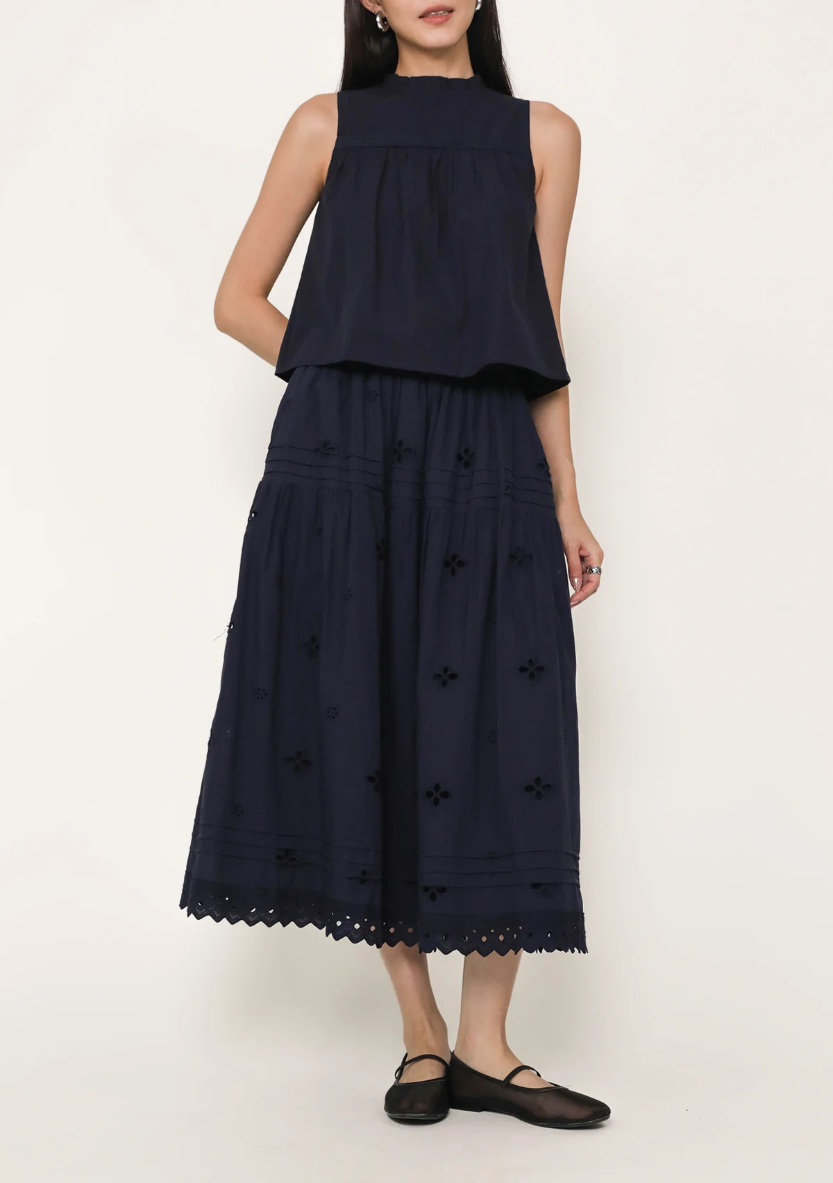 Maia Midi Skirt (Eyelet) - Image 7