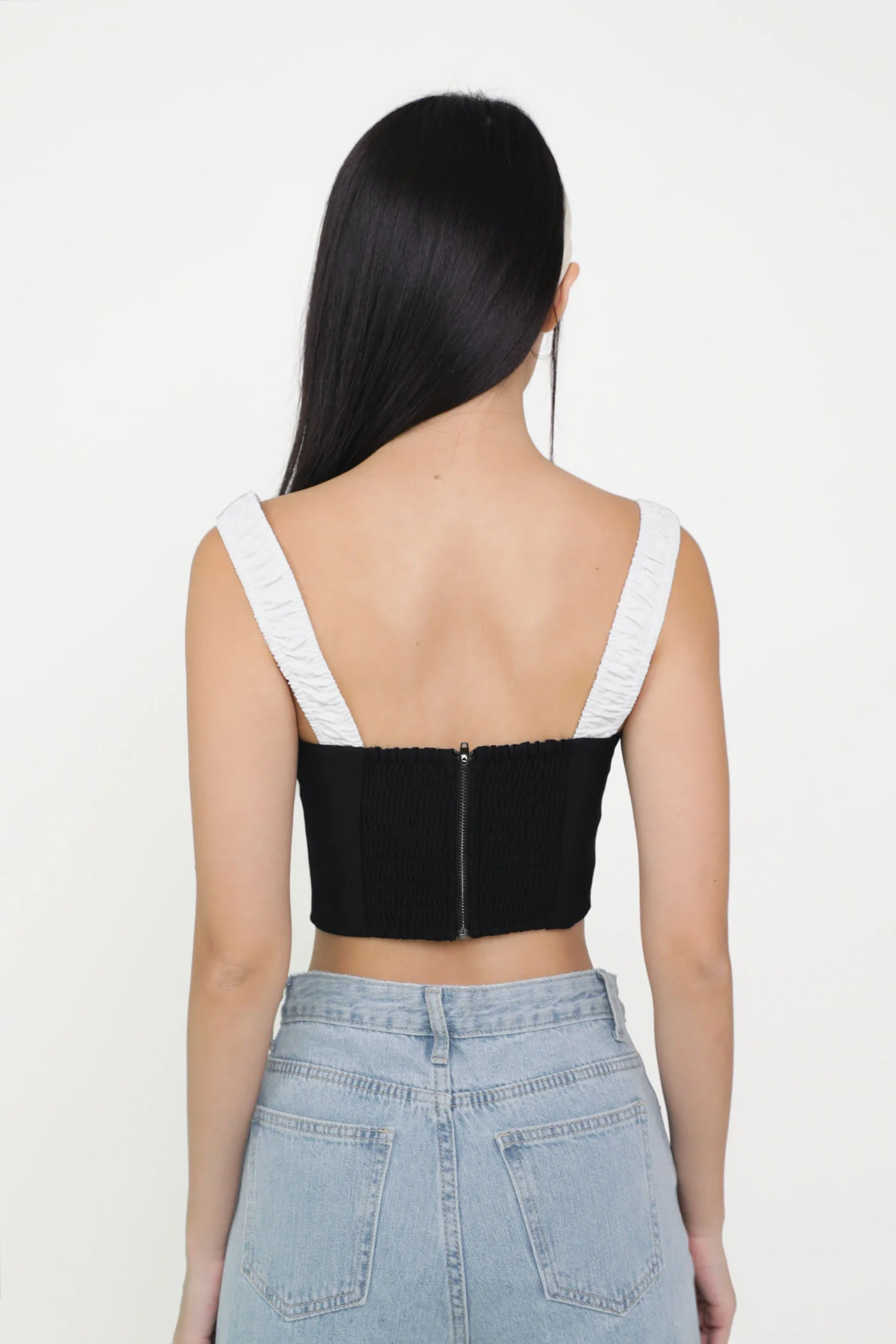 Maira Contrast Ruched Tie Front Top - Image 18