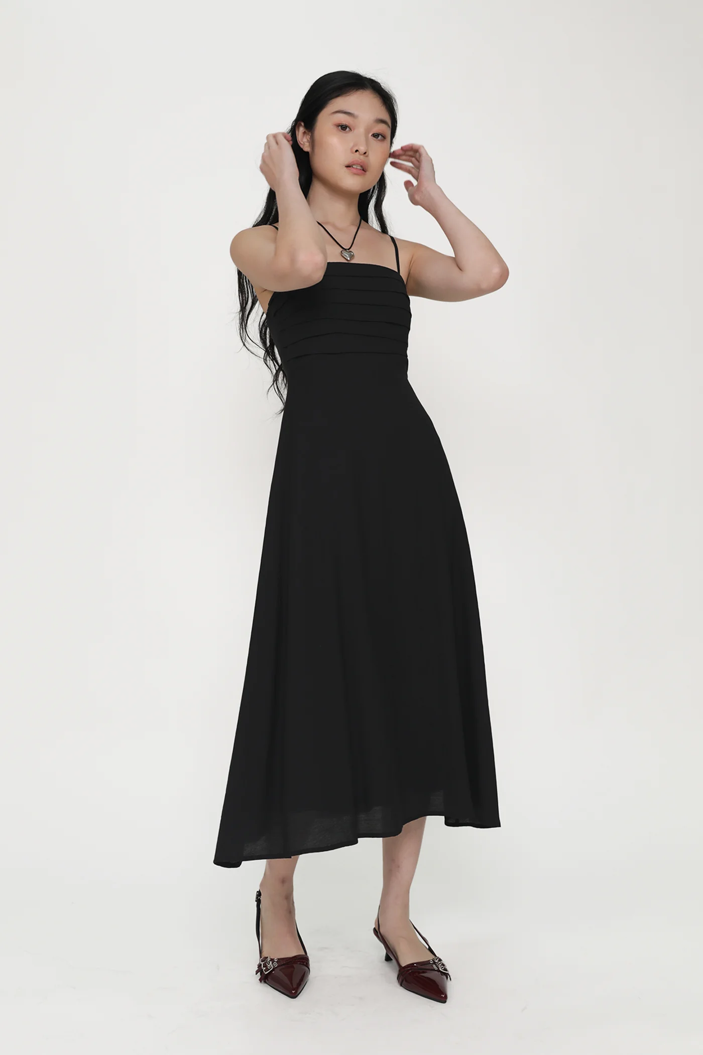 Maiya Pleated Midi Dress - Image 2
