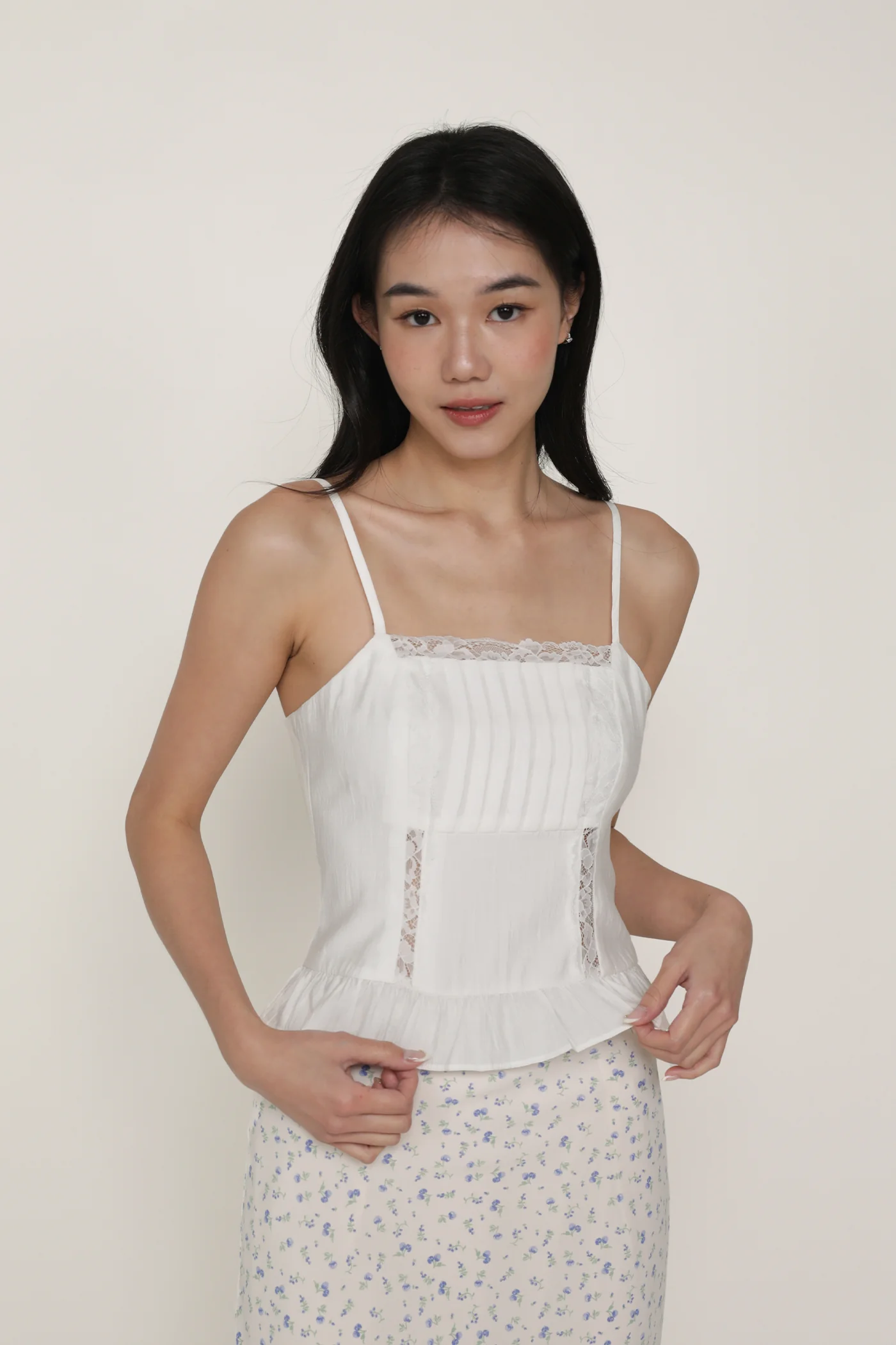 Majorie Lace Panelled Top - Image 3