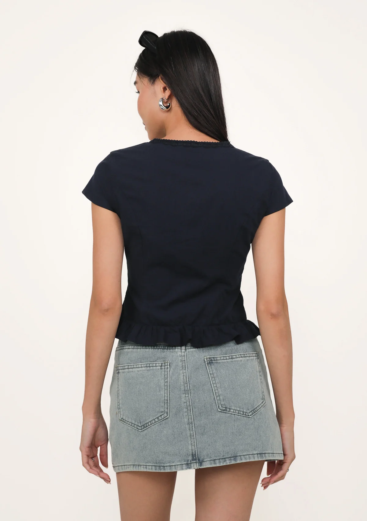 Manila Lace Trim Ribbon Blouse - Image 28