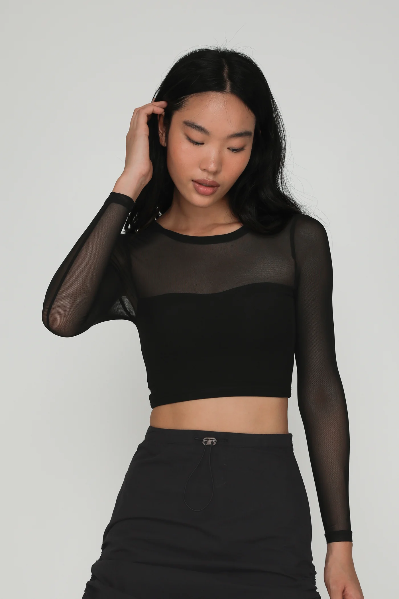 Marae Mesh Long Sleeve Padded Top - Image 10