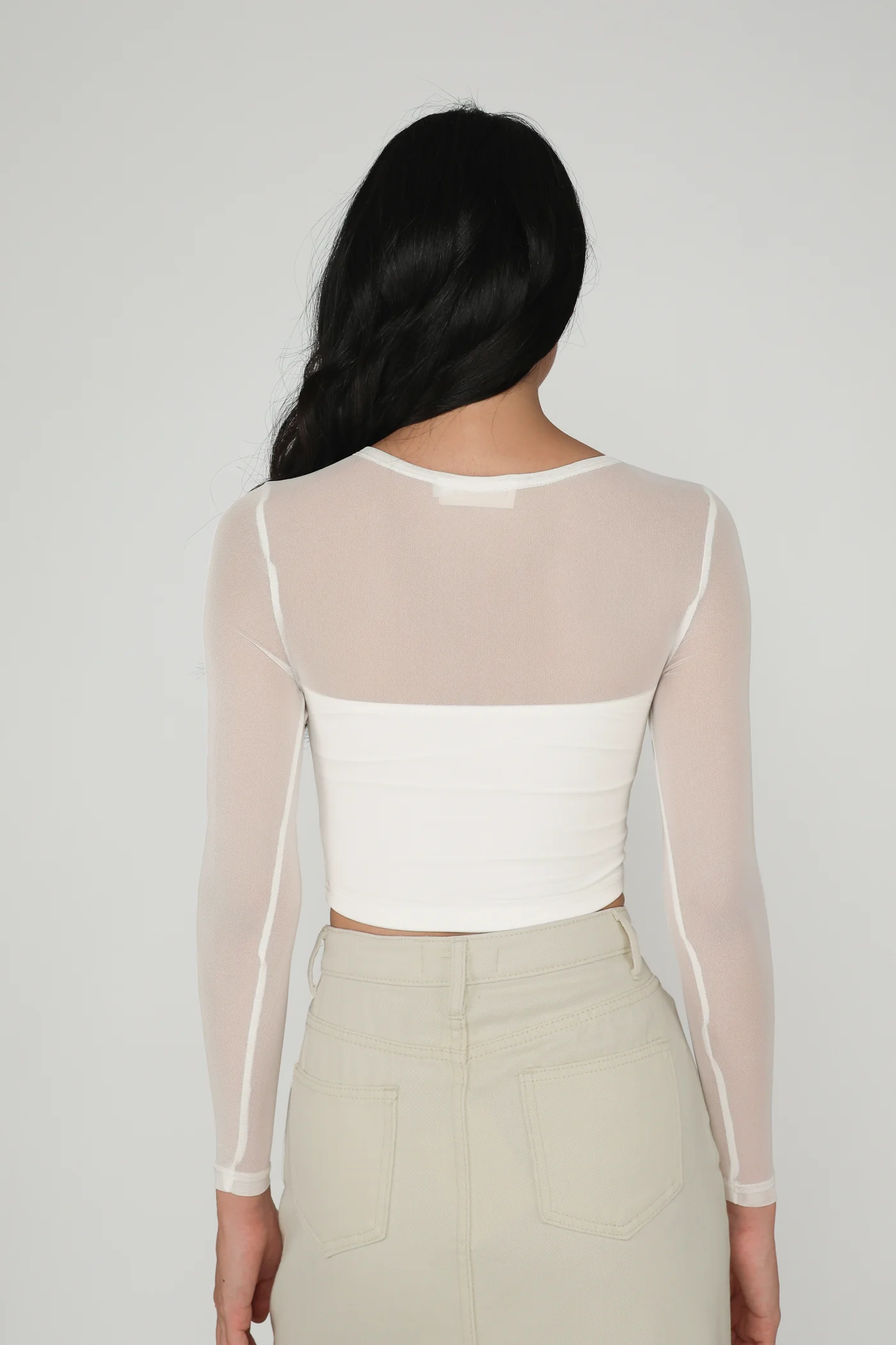 Marae Mesh Long Sleeve Padded Top - Image 15