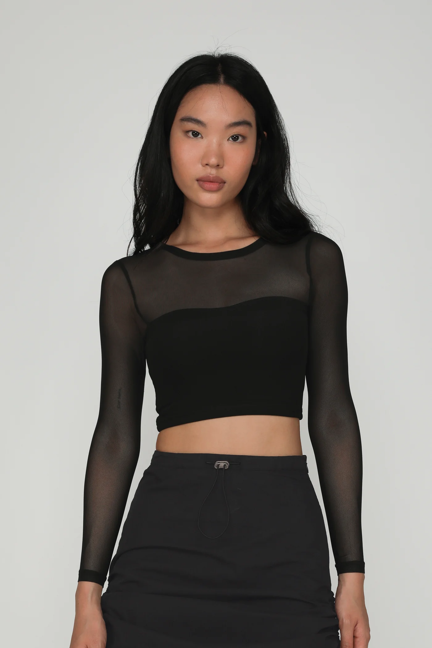 Marae Mesh Long Sleeve Padded Top - Image 3