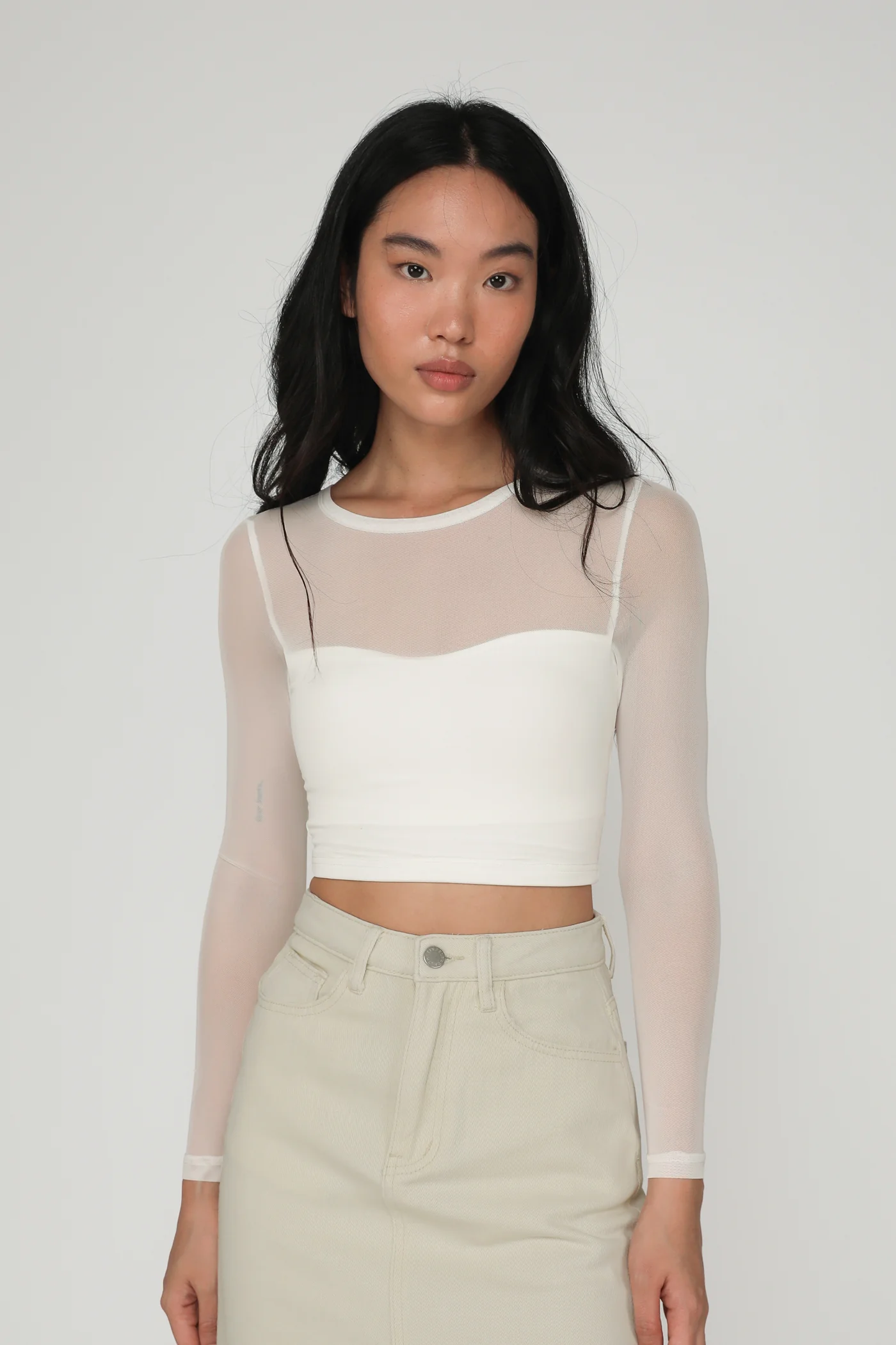 Marae Mesh Long Sleeve Padded Top - Image 6
