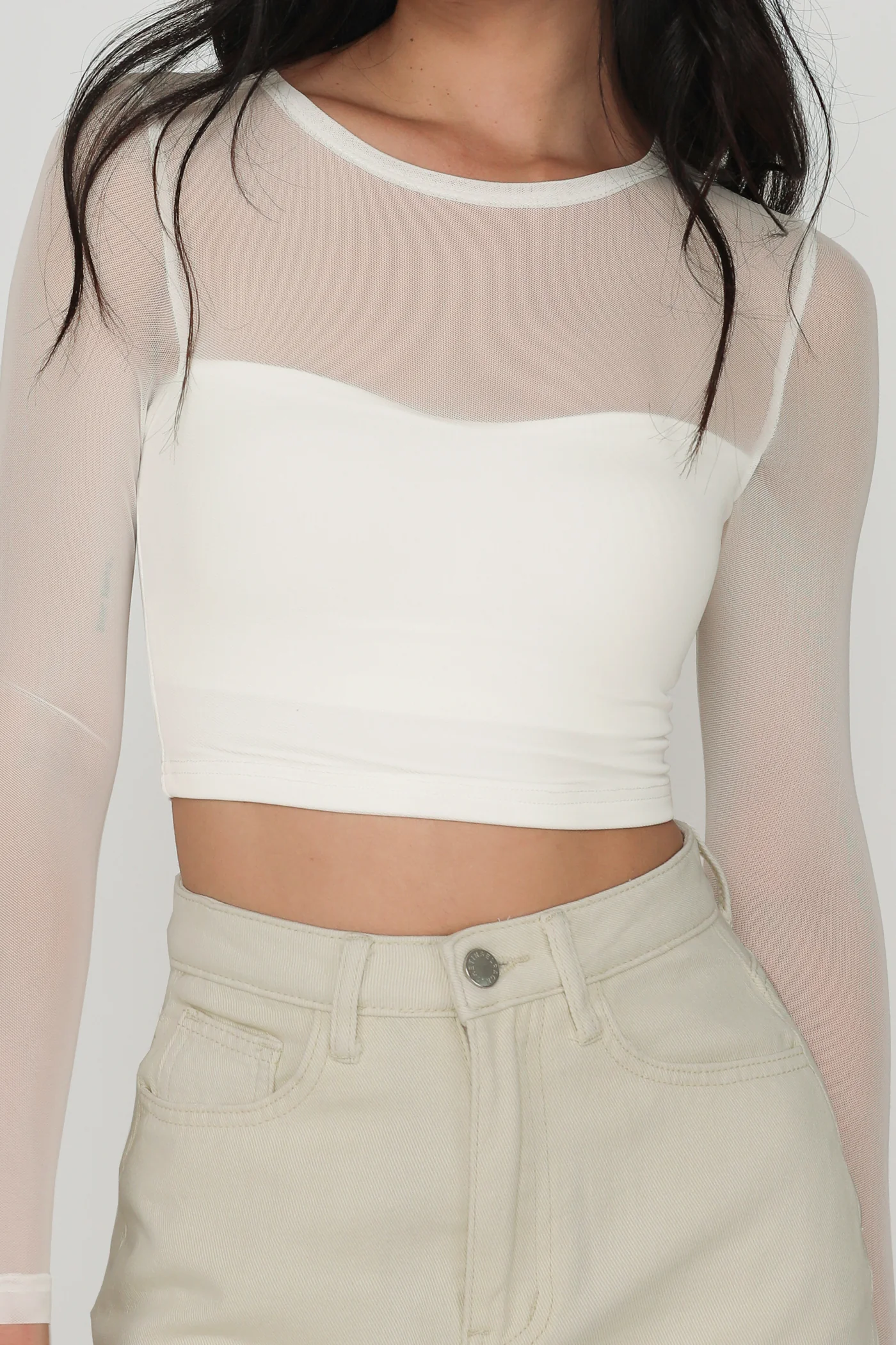 Marae Mesh Long Sleeve Padded Top - Image 7