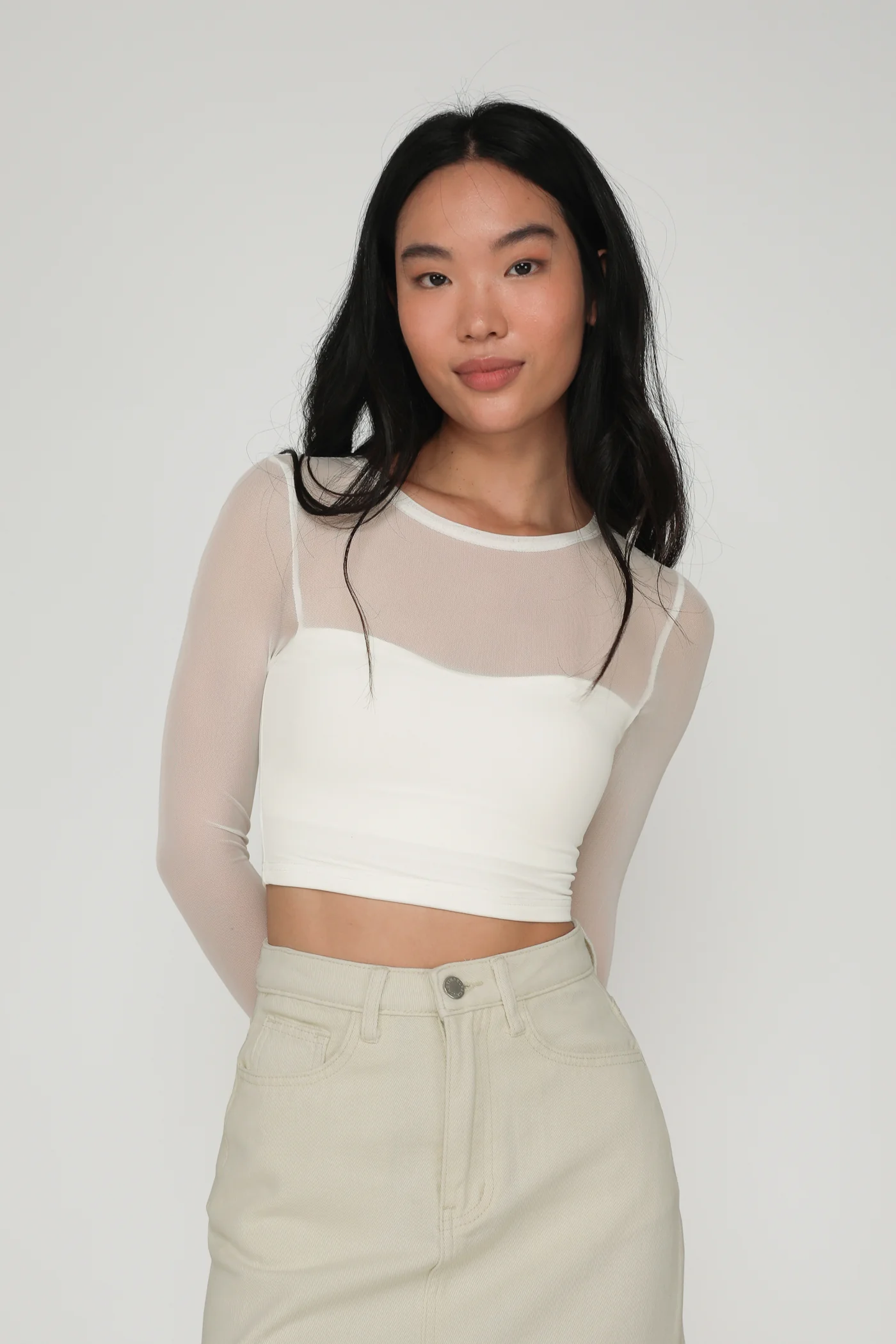 Marae Mesh Long Sleeve Padded Top - Image 8