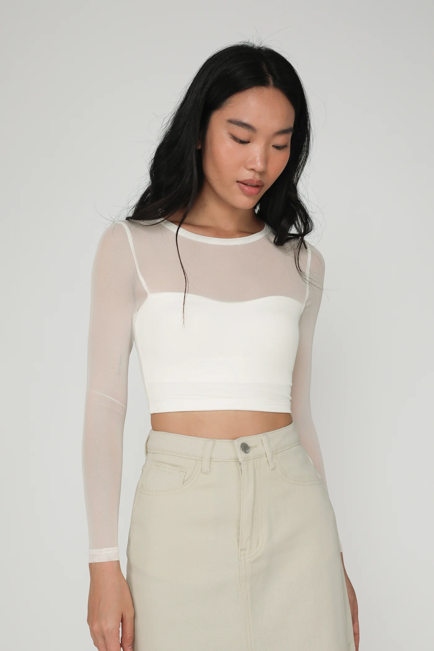 Marae Mesh Long Sleeve Padded Top - Image 9